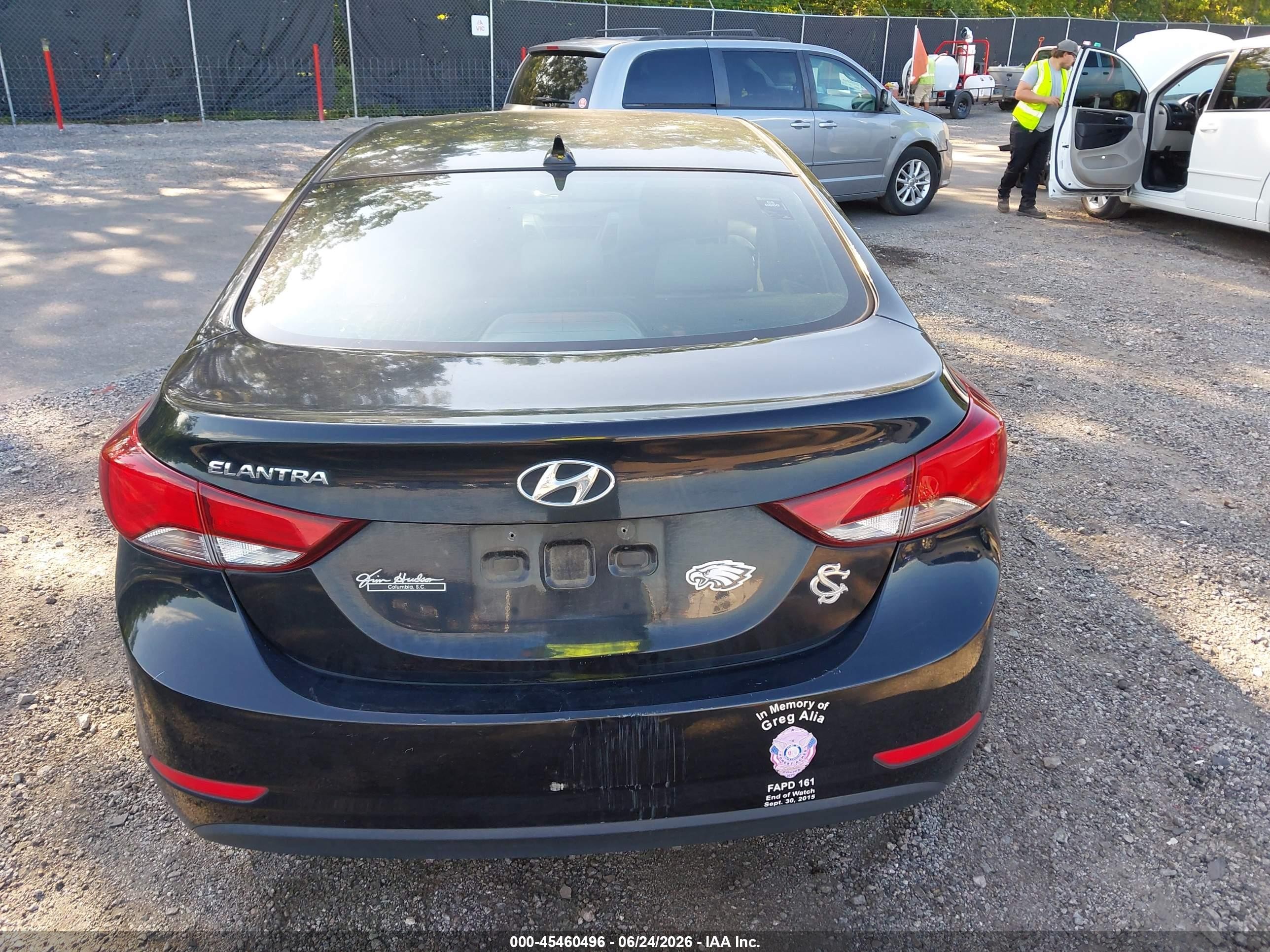 2015 Hyundai Elantra Se Black vin: KMHDH4AE5FU320729