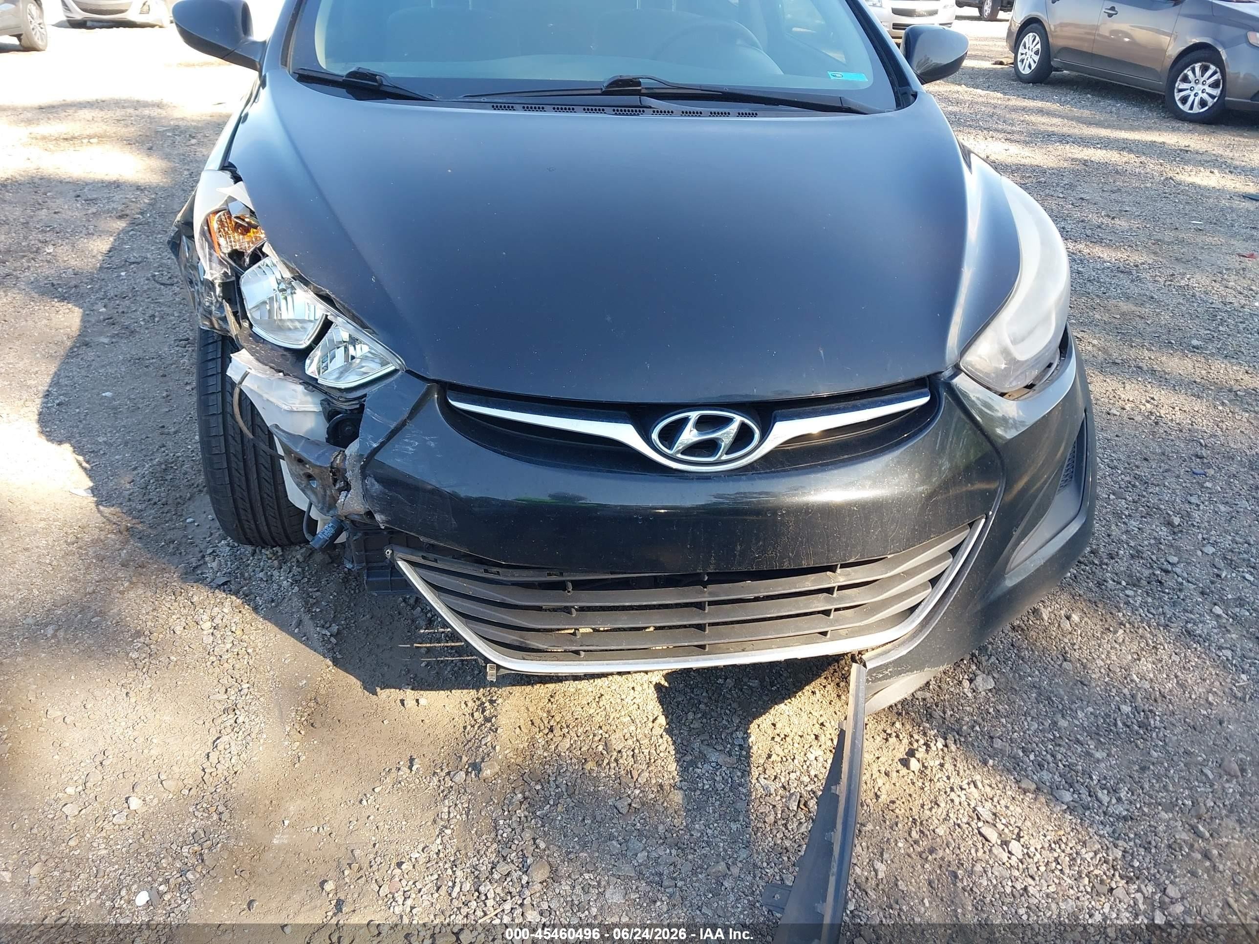 2015 Hyundai Elantra Se Black vin: KMHDH4AE5FU320729