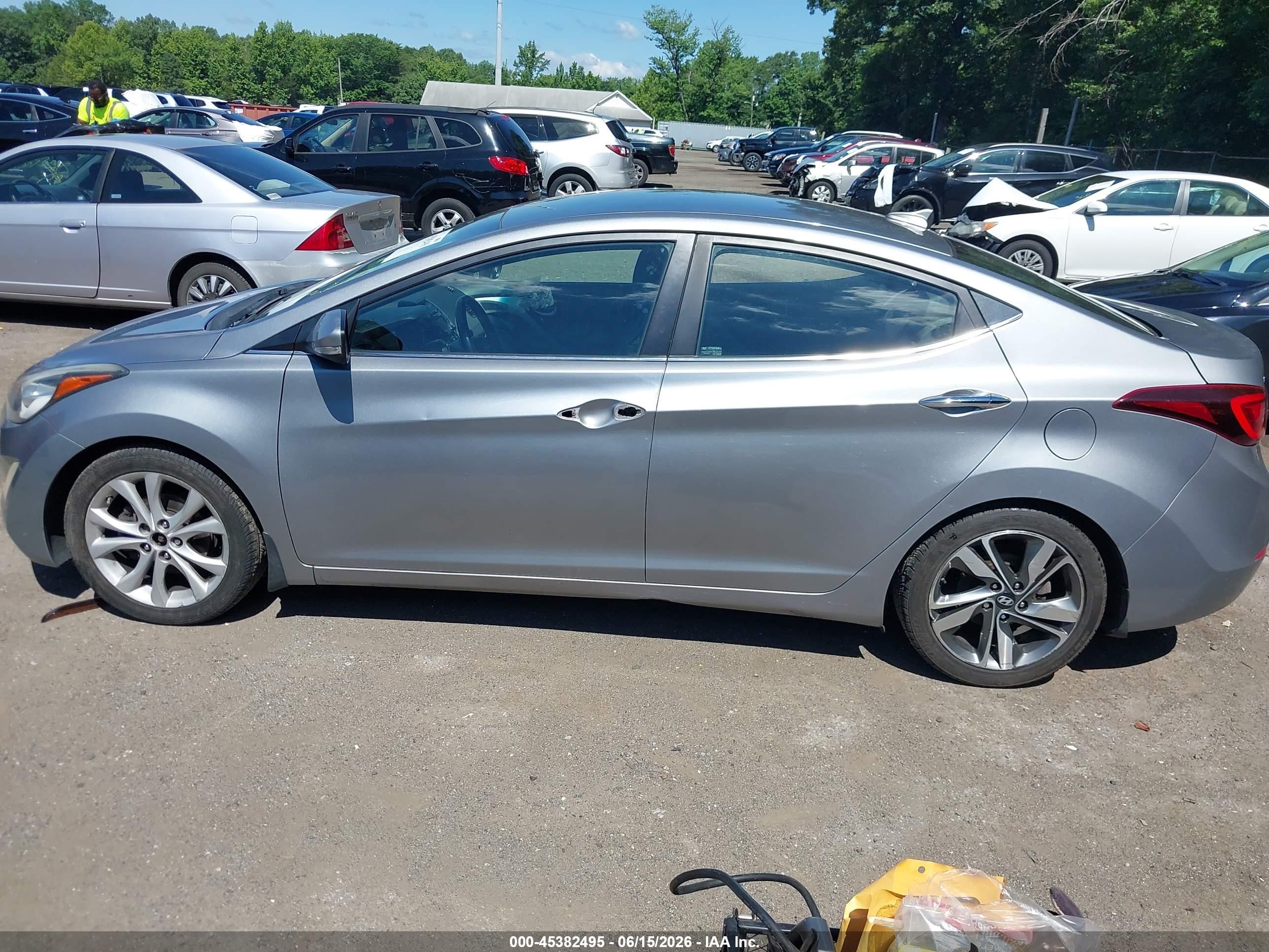 2015 Hyundai Elantra Limited Silver vin: KMHDH4AE5FU321413