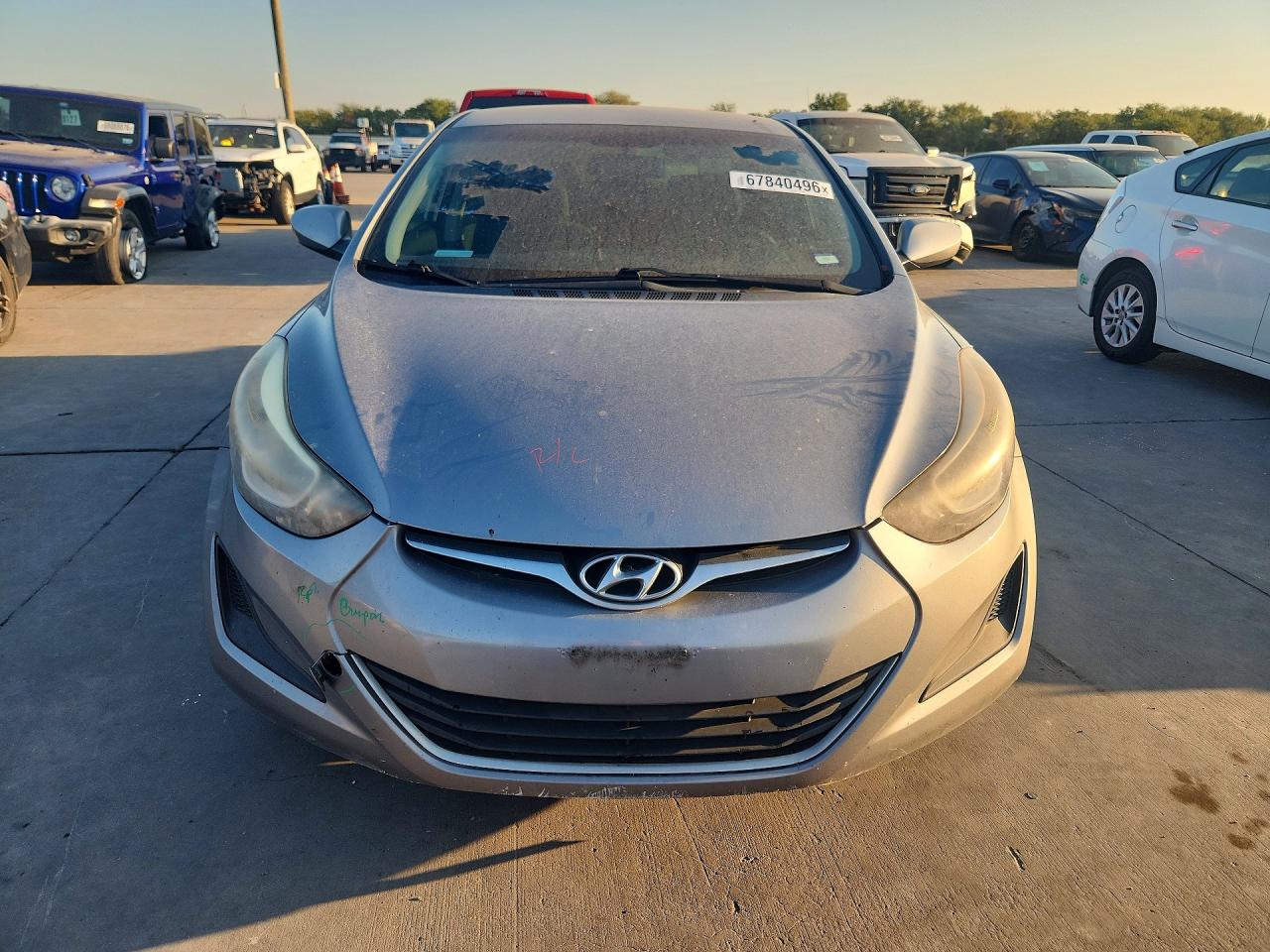 2015 Hyundai Elantra Se Gray vin: KMHDH4AE5FU326000