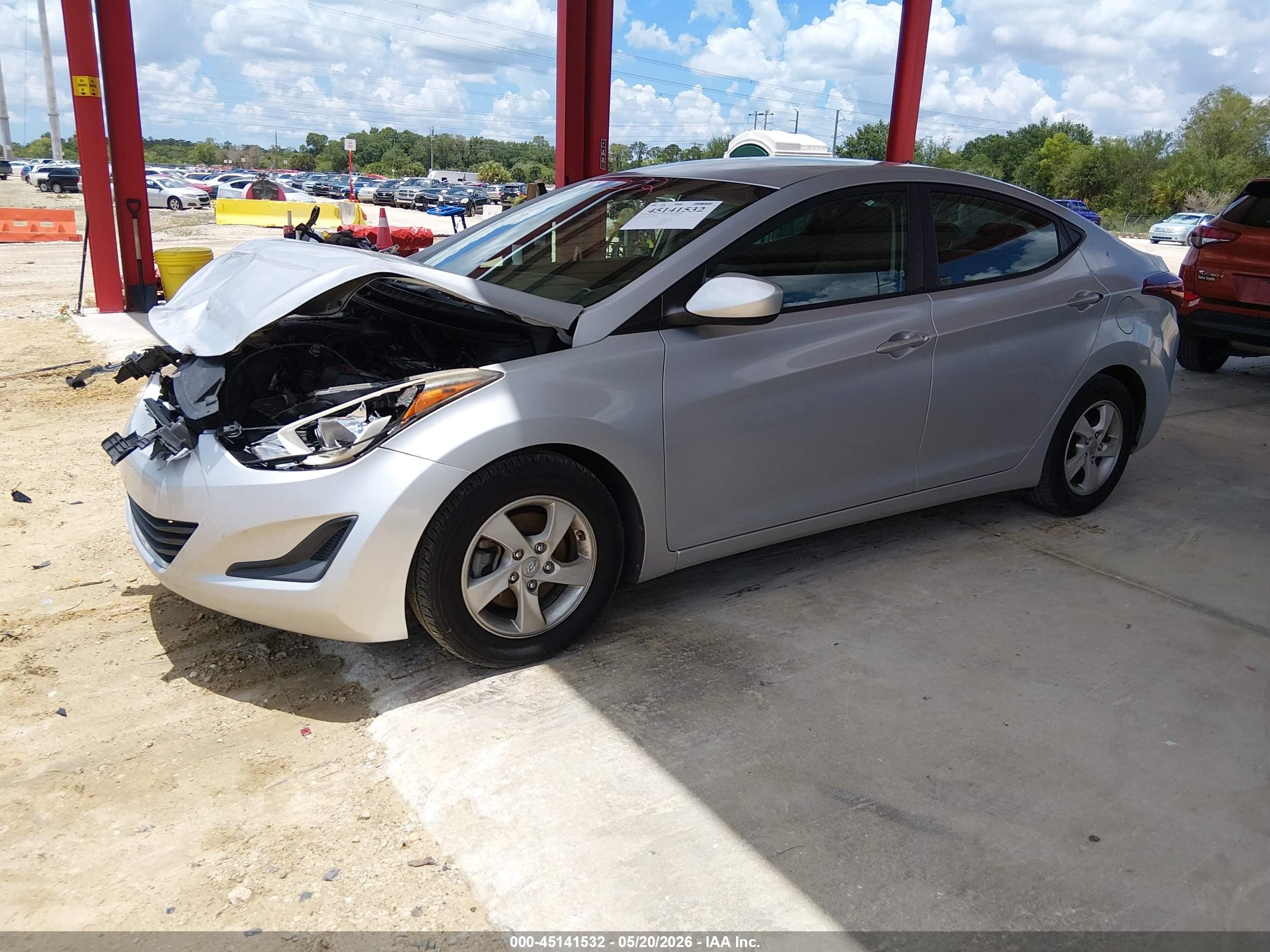 2015 Hyundai Elantra Se Silver vin: KMHDH4AE5FU328846