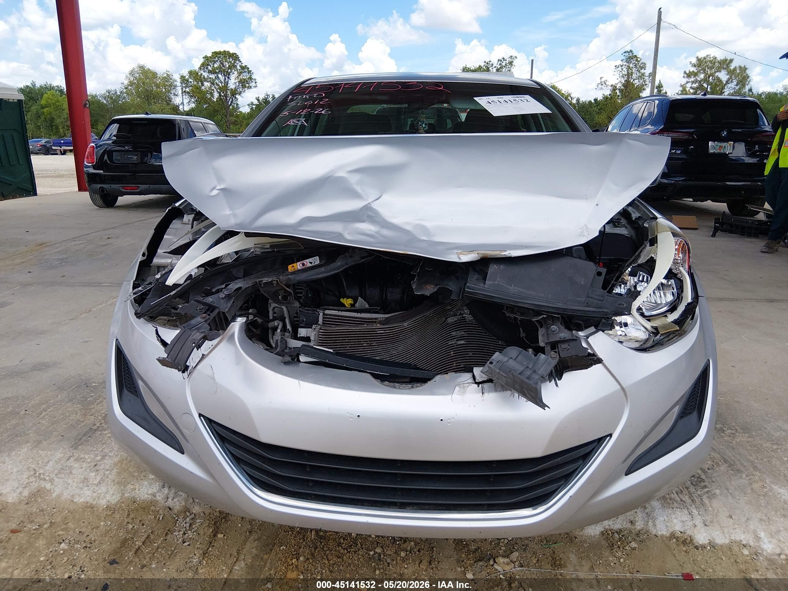 2015 Hyundai Elantra Se Silver vin: KMHDH4AE5FU328846