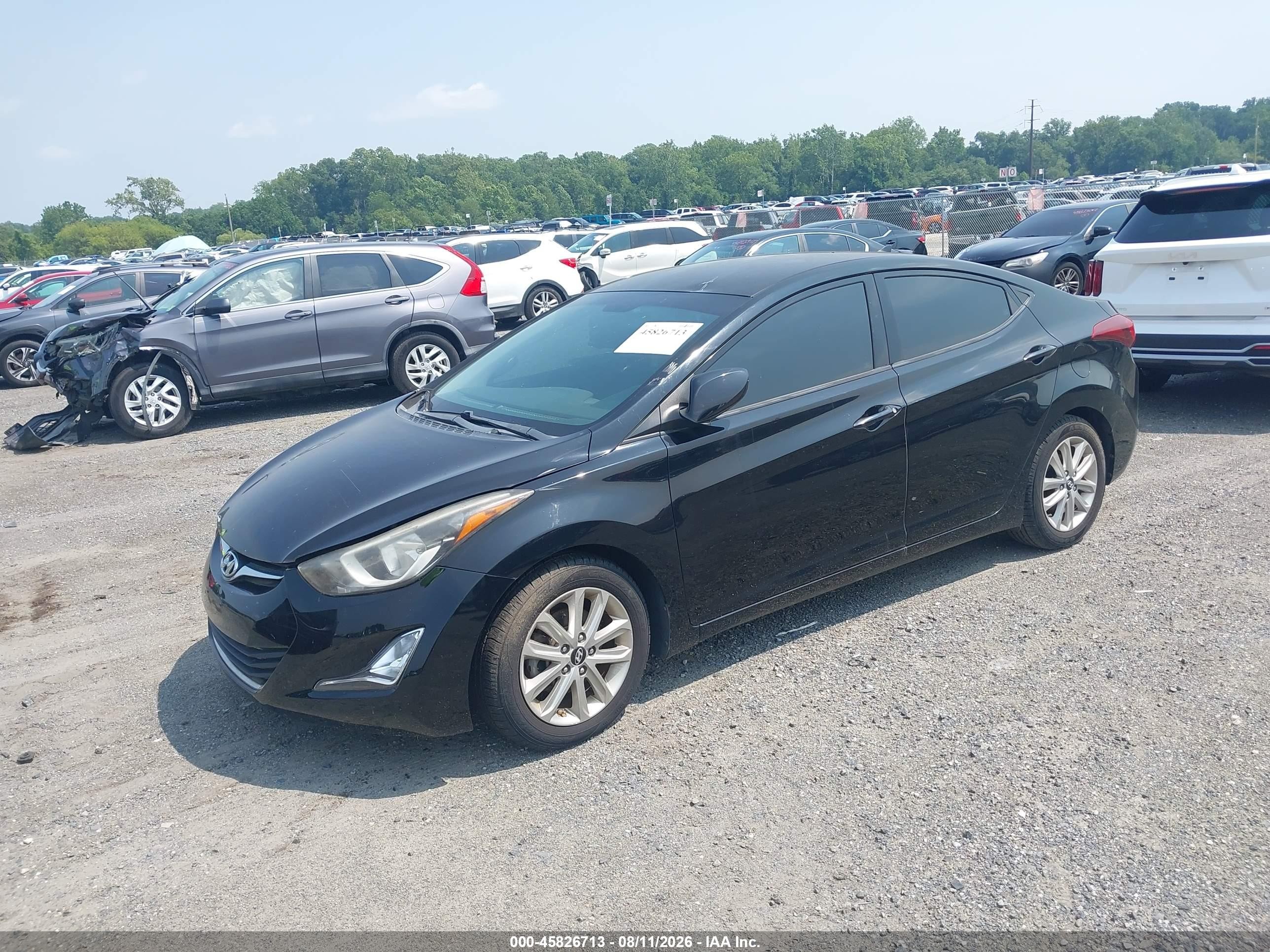2015 Hyundai Elantra Se Black vin: KMHDH4AE5FU383961