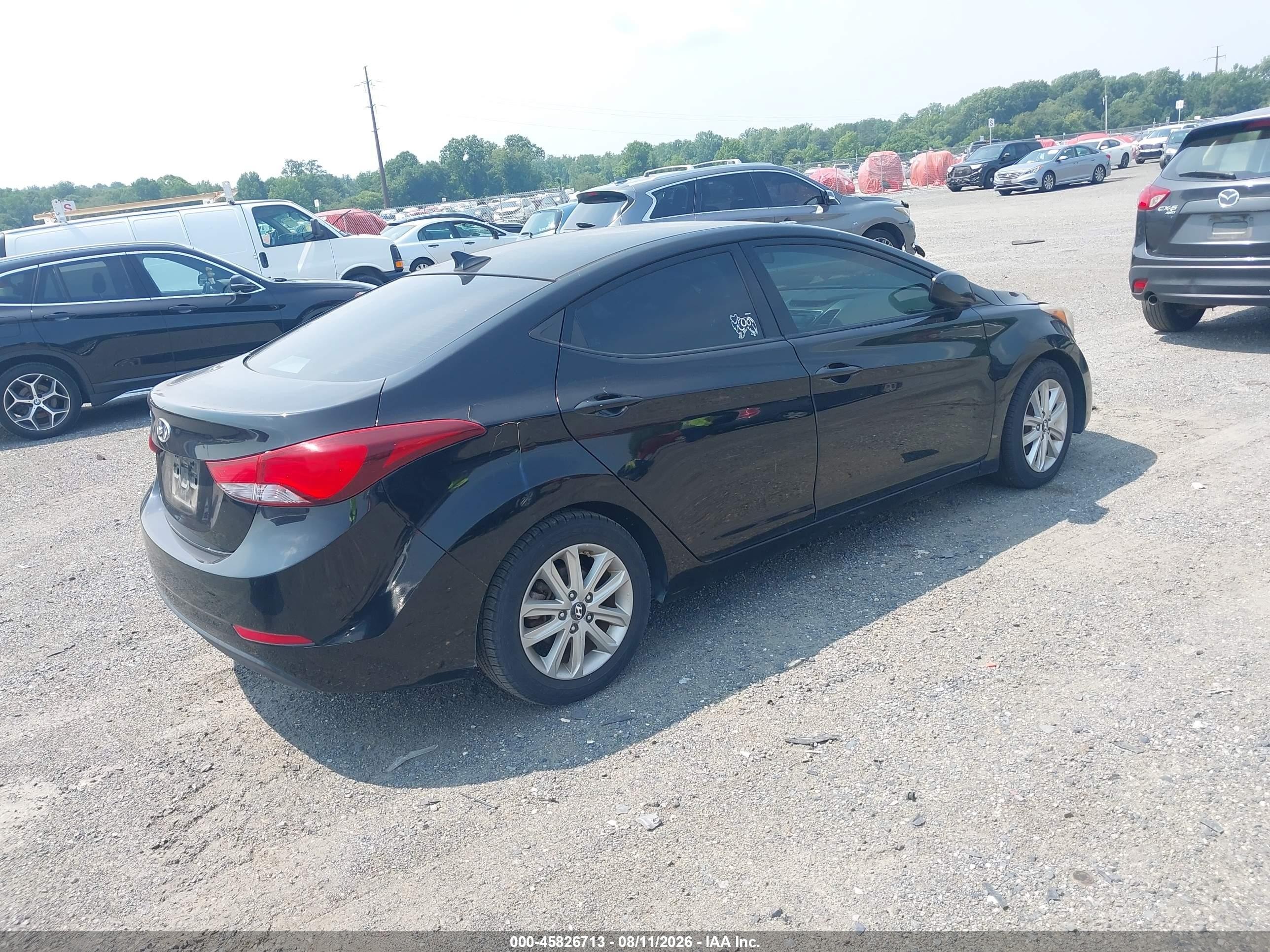 2015 Hyundai Elantra Se Black vin: KMHDH4AE5FU383961
