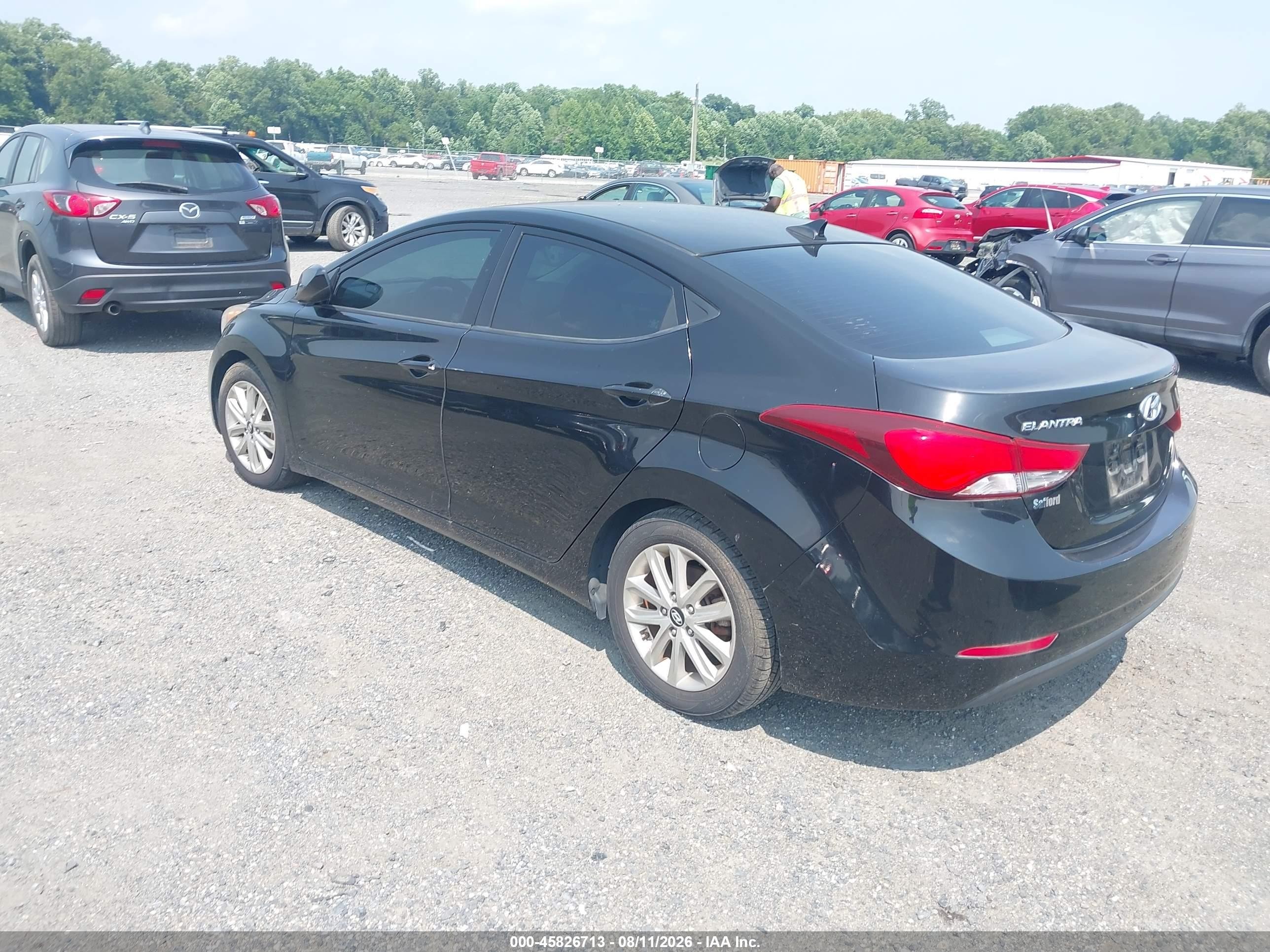 2015 Hyundai Elantra Se Black vin: KMHDH4AE5FU383961