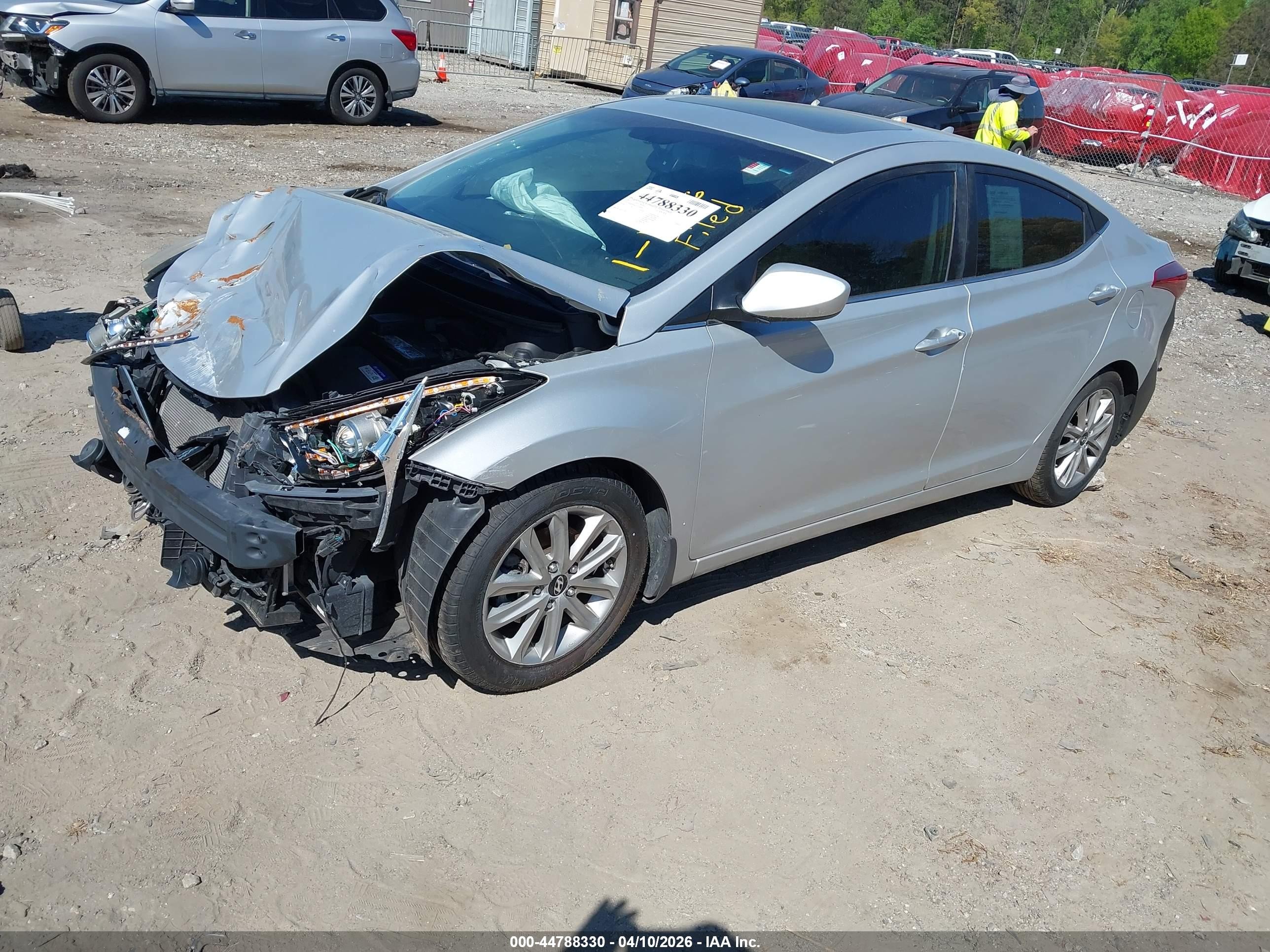 2015 Hyundai Elantra Se Silver vin: KMHDH4AE5FU438201
