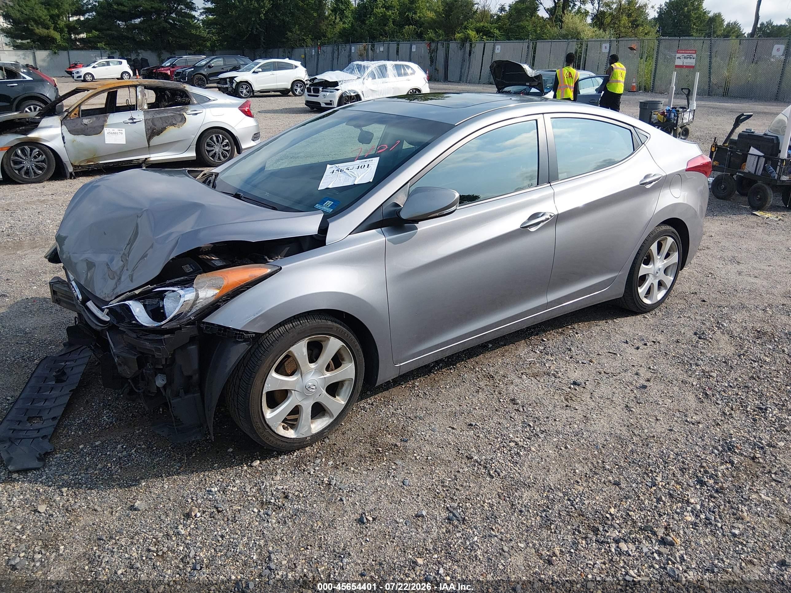 2011 Hyundai Elantra Limited (ulsan Plant) Серый vin: KMHDH4AE6BU081766