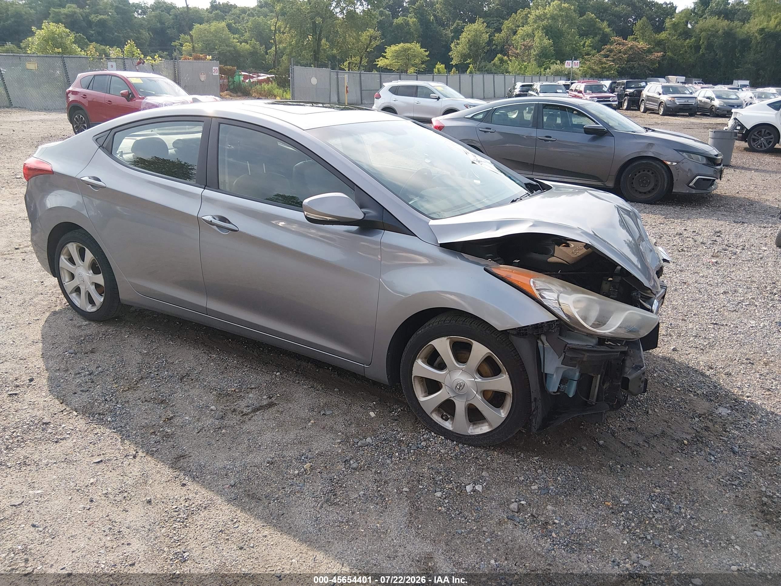 2011 Hyundai Elantra Limited (ulsan Plant) Серый vin: KMHDH4AE6BU081766