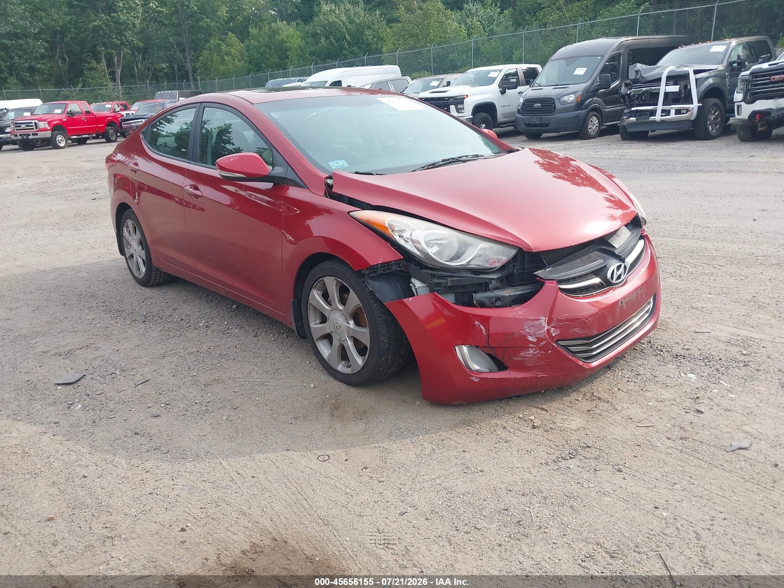 2011 Hyundai Elantra Limited (ulsan Plant) Red vin: KMHDH4AE6BU097577