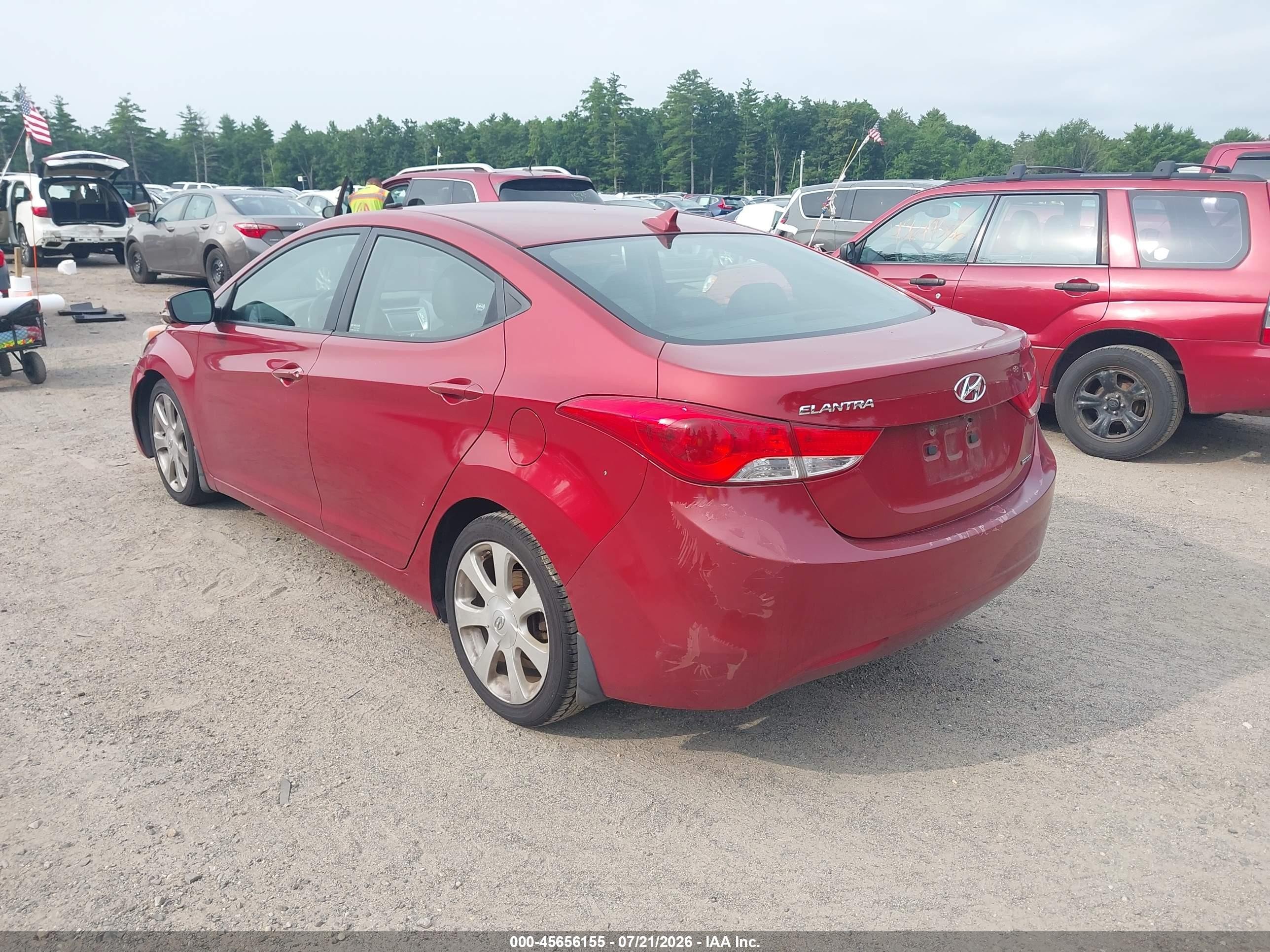 2011 Hyundai Elantra Limited (ulsan Plant) Red vin: KMHDH4AE6BU097577