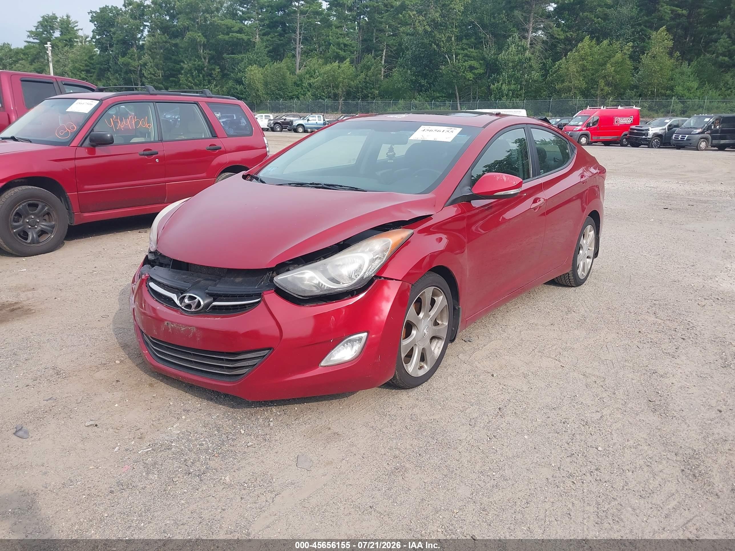 2011 Hyundai Elantra Limited (ulsan Plant) Red vin: KMHDH4AE6BU097577
