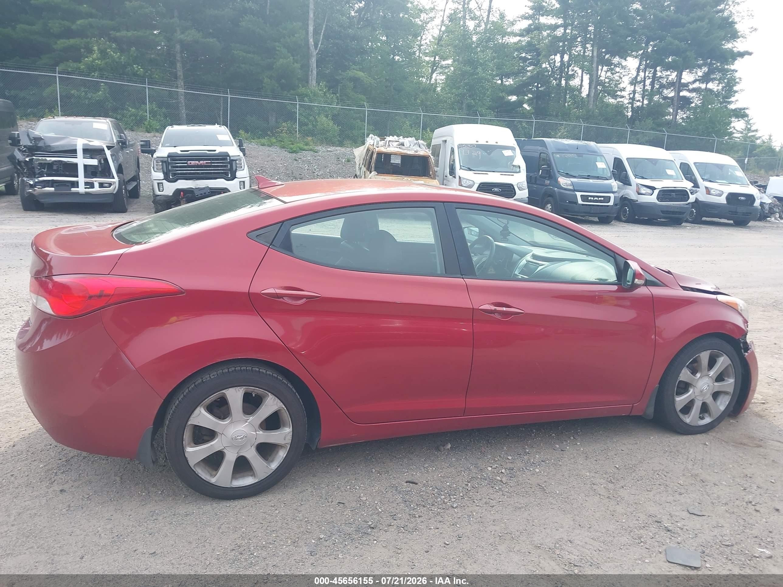2011 Hyundai Elantra Limited (ulsan Plant) Red vin: KMHDH4AE6BU097577
