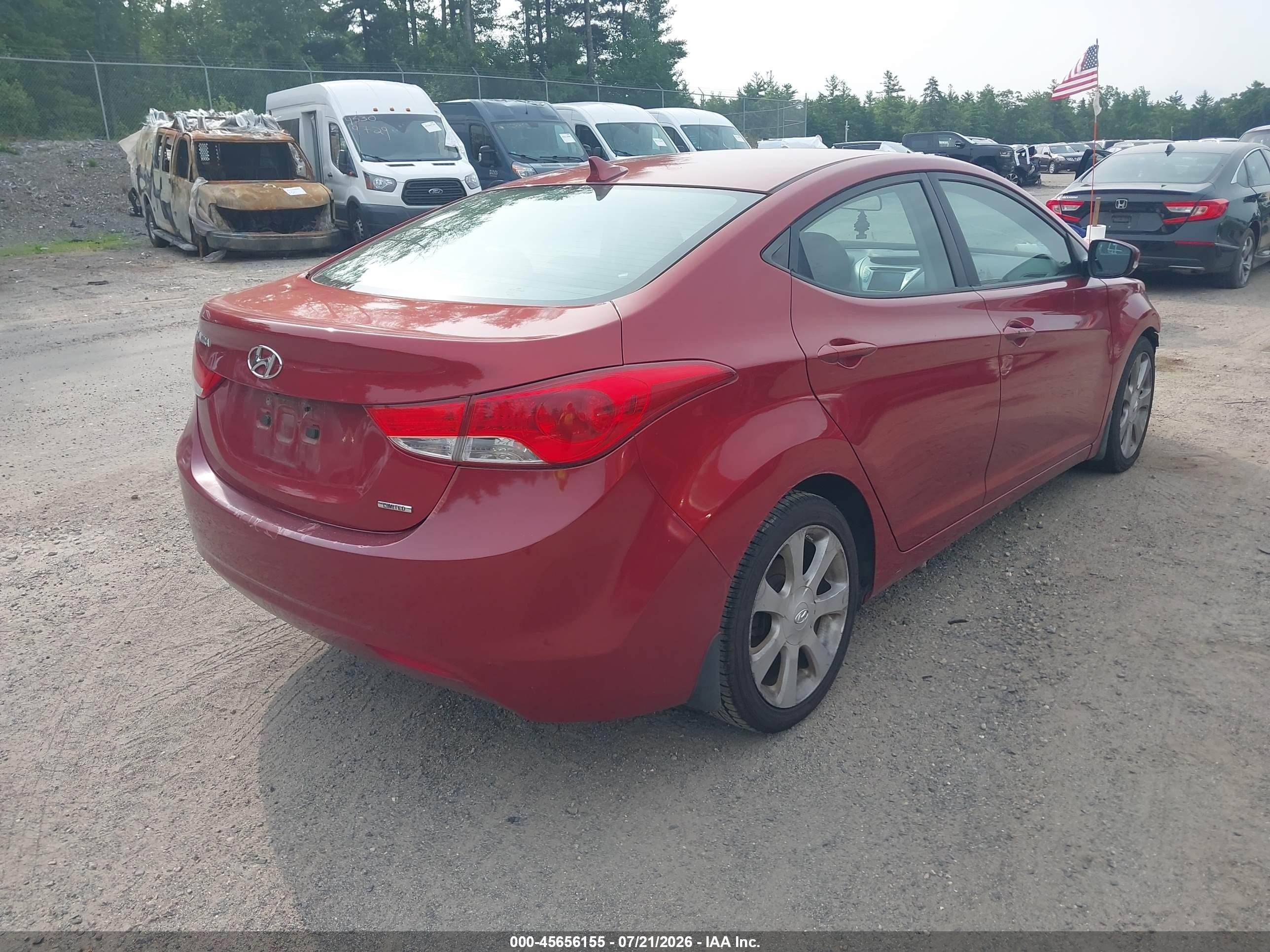 2011 Hyundai Elantra Limited (ulsan Plant) Red vin: KMHDH4AE6BU097577