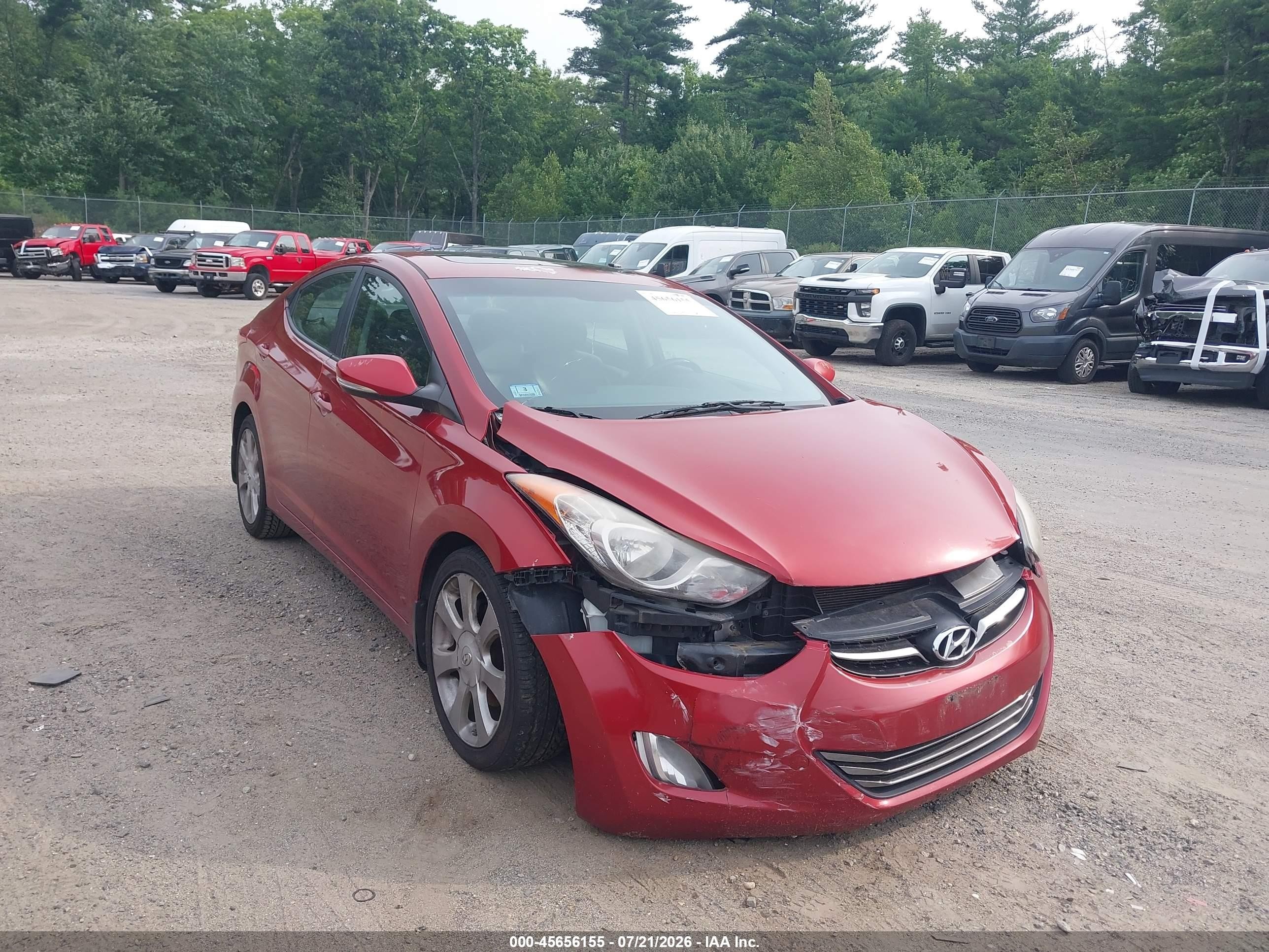 2011 Hyundai Elantra Limited (ulsan Plant) Red vin: KMHDH4AE6BU097577