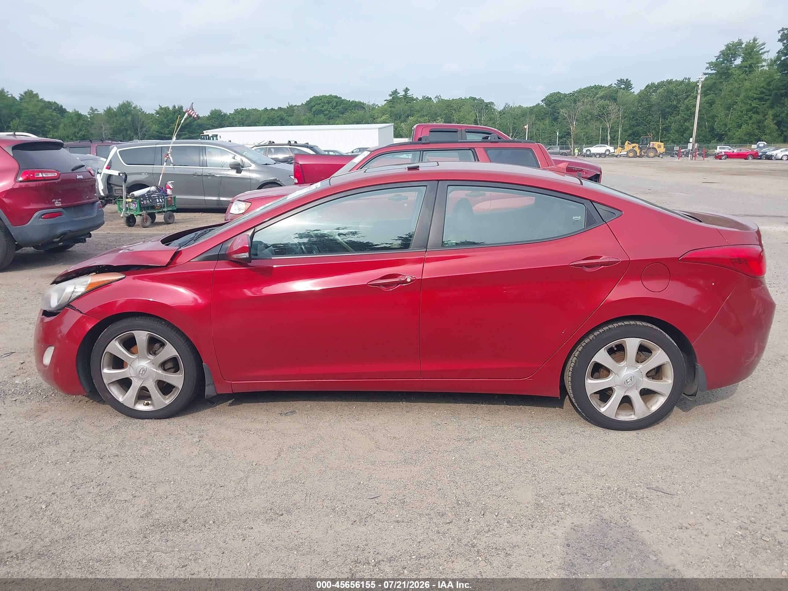 2011 Hyundai Elantra Limited (ulsan Plant) Red vin: KMHDH4AE6BU097577