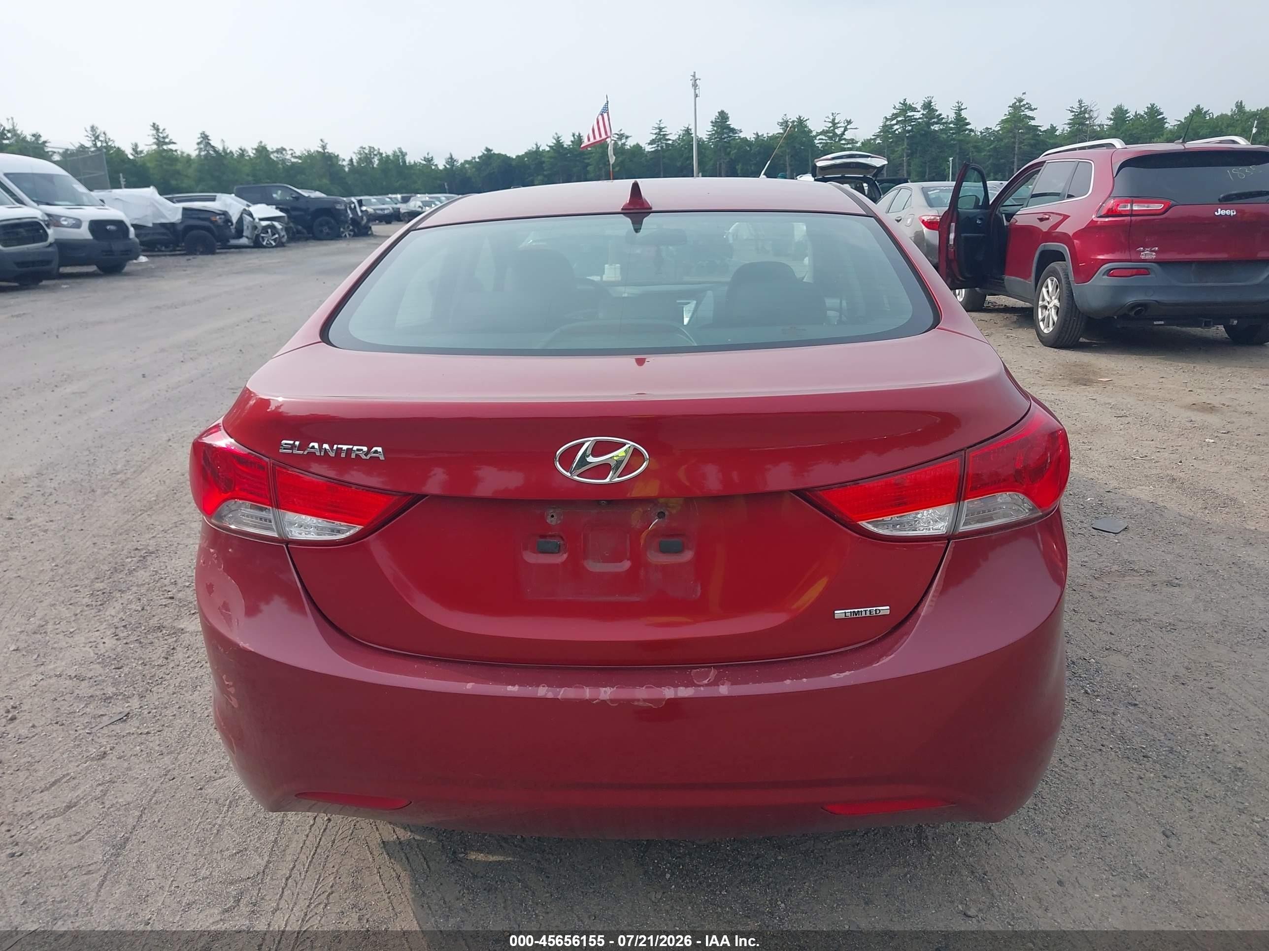 2011 Hyundai Elantra Limited (ulsan Plant) Red vin: KMHDH4AE6BU097577