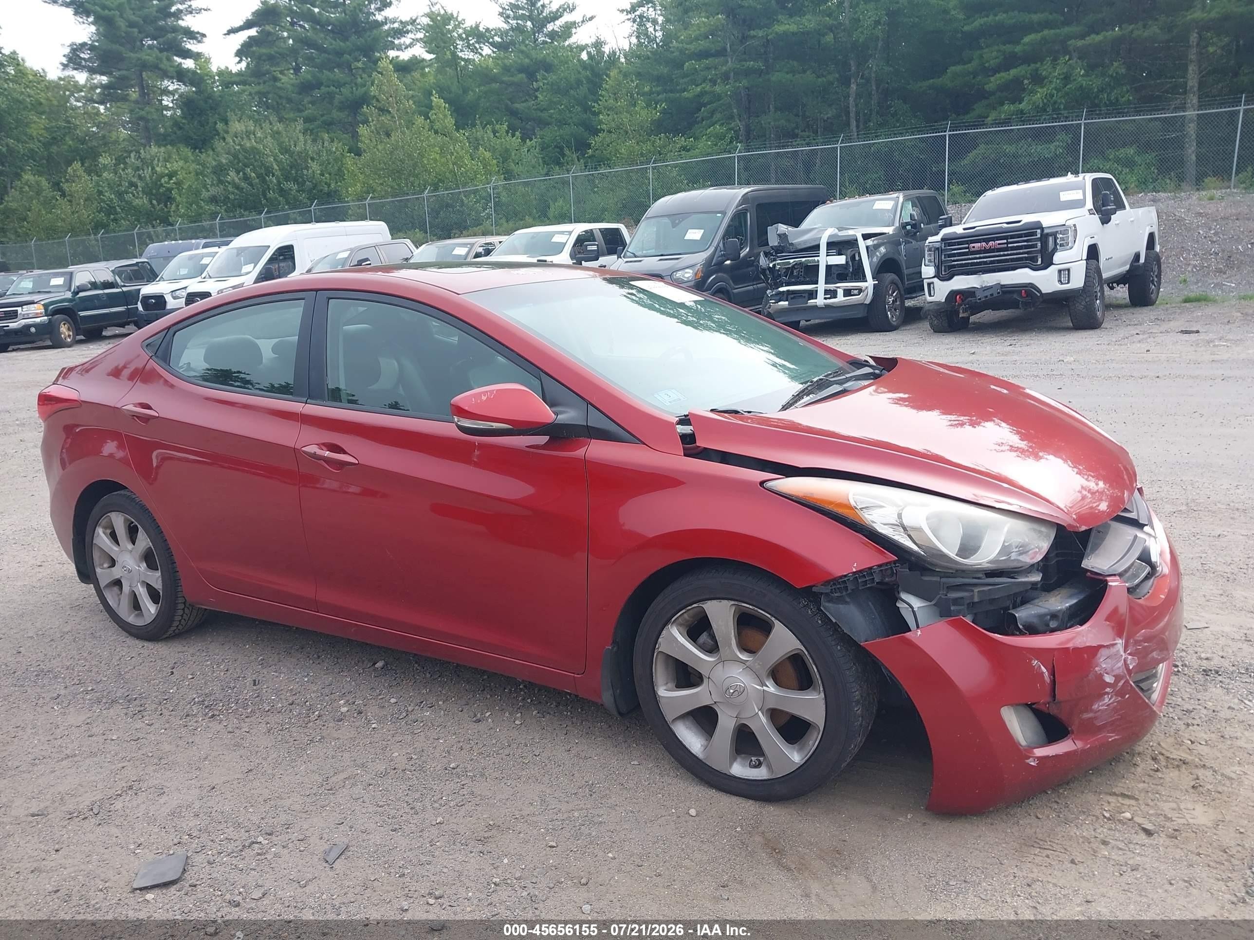2011 Hyundai Elantra Limited (ulsan Plant) Red vin: KMHDH4AE6BU097577