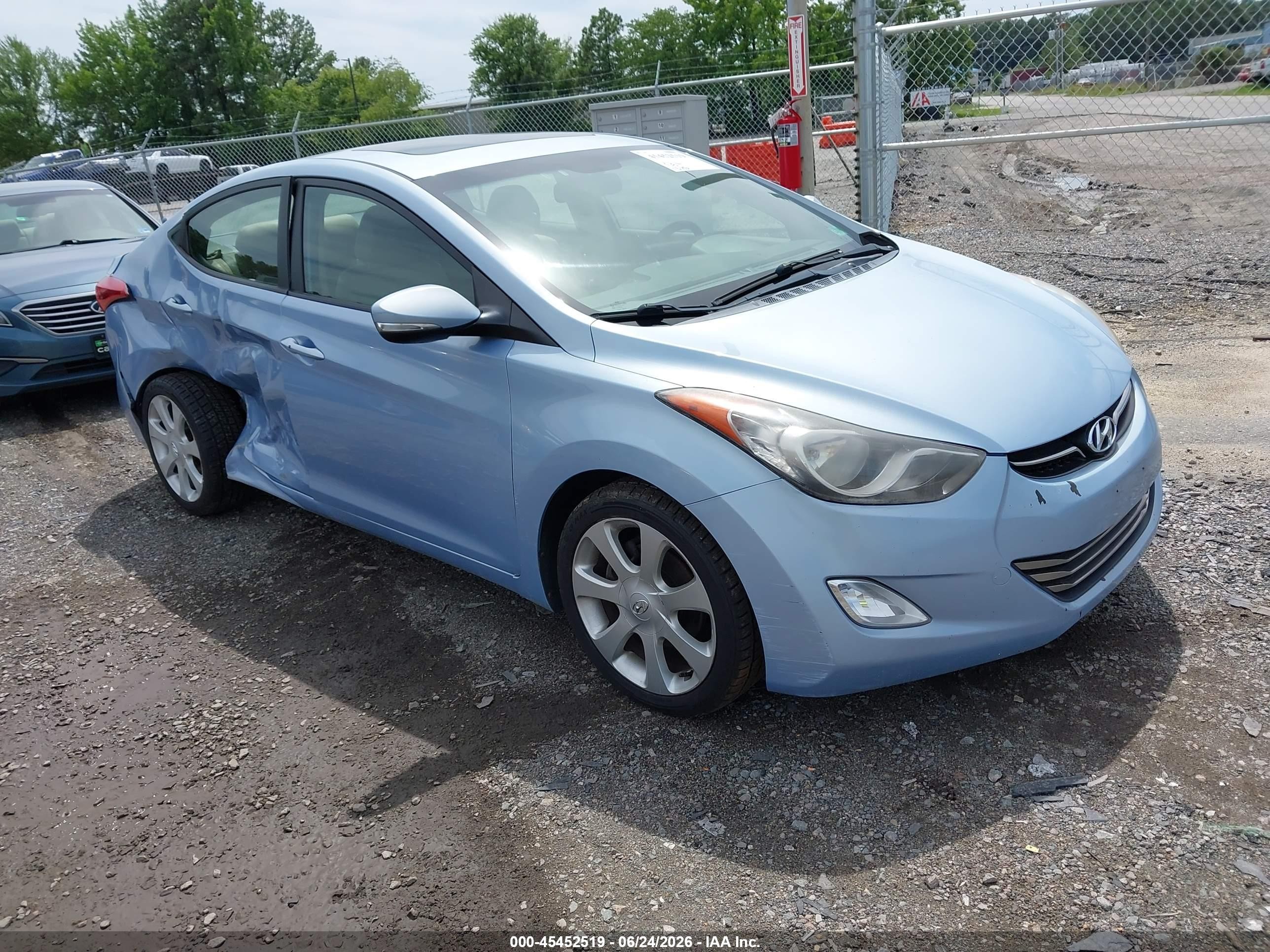 2011 Hyundai Elantra Limited (ulsan Plant) Синий vin: KMHDH4AE6BU098664