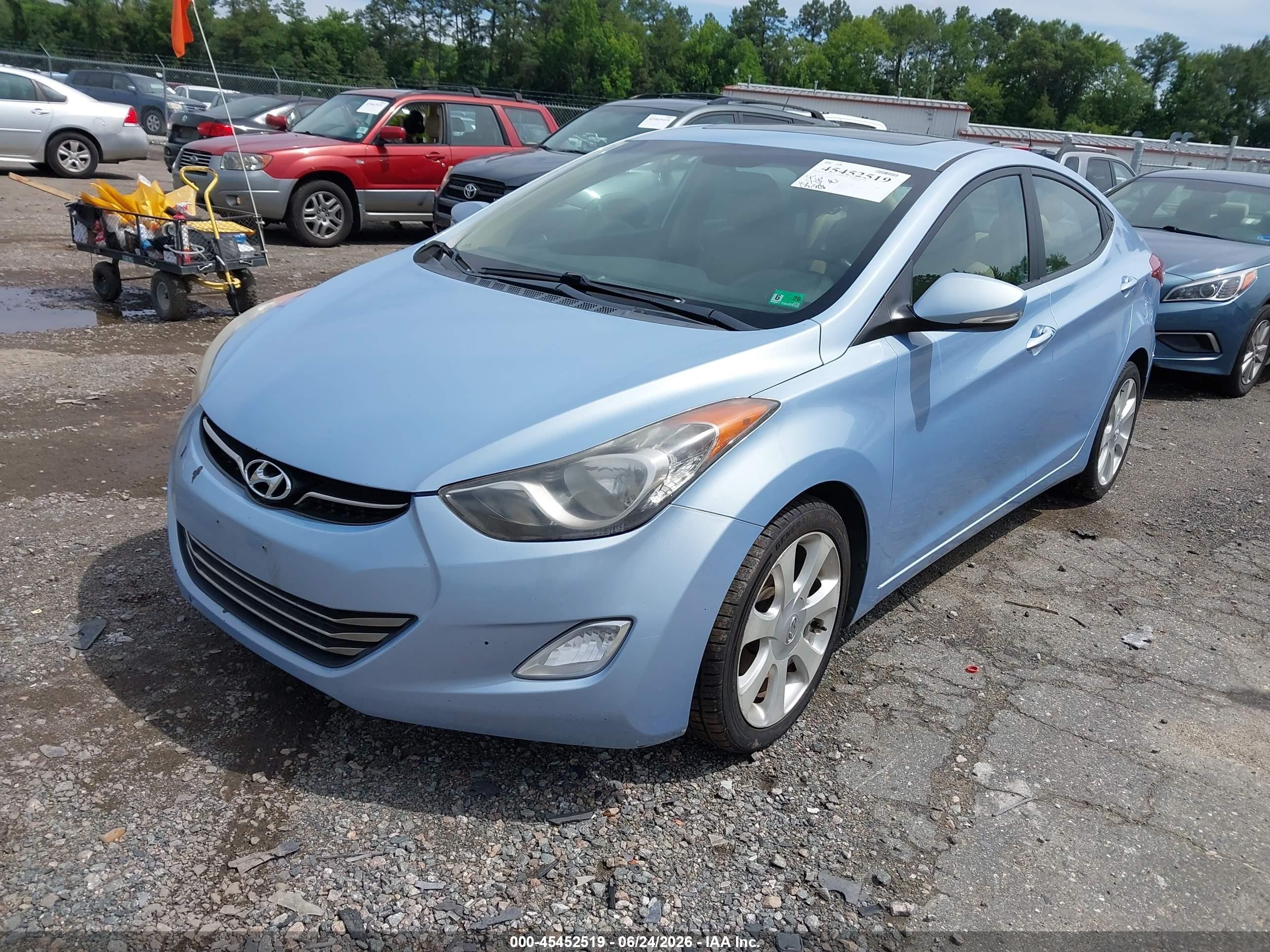 2011 Hyundai Elantra Limited (ulsan Plant) Blue vin: KMHDH4AE6BU098664