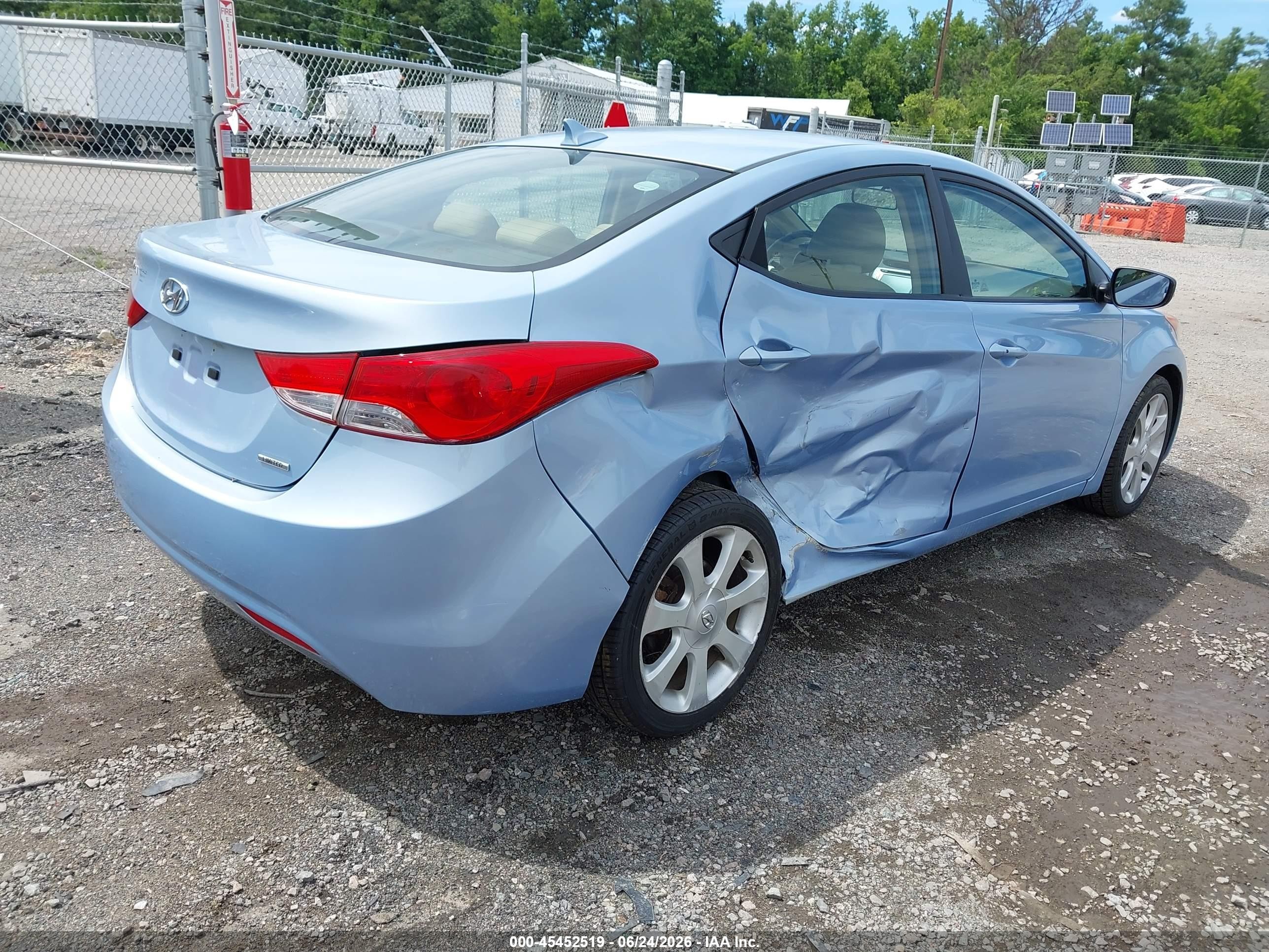 2011 Hyundai Elantra Limited (ulsan Plant) Blue vin: KMHDH4AE6BU098664