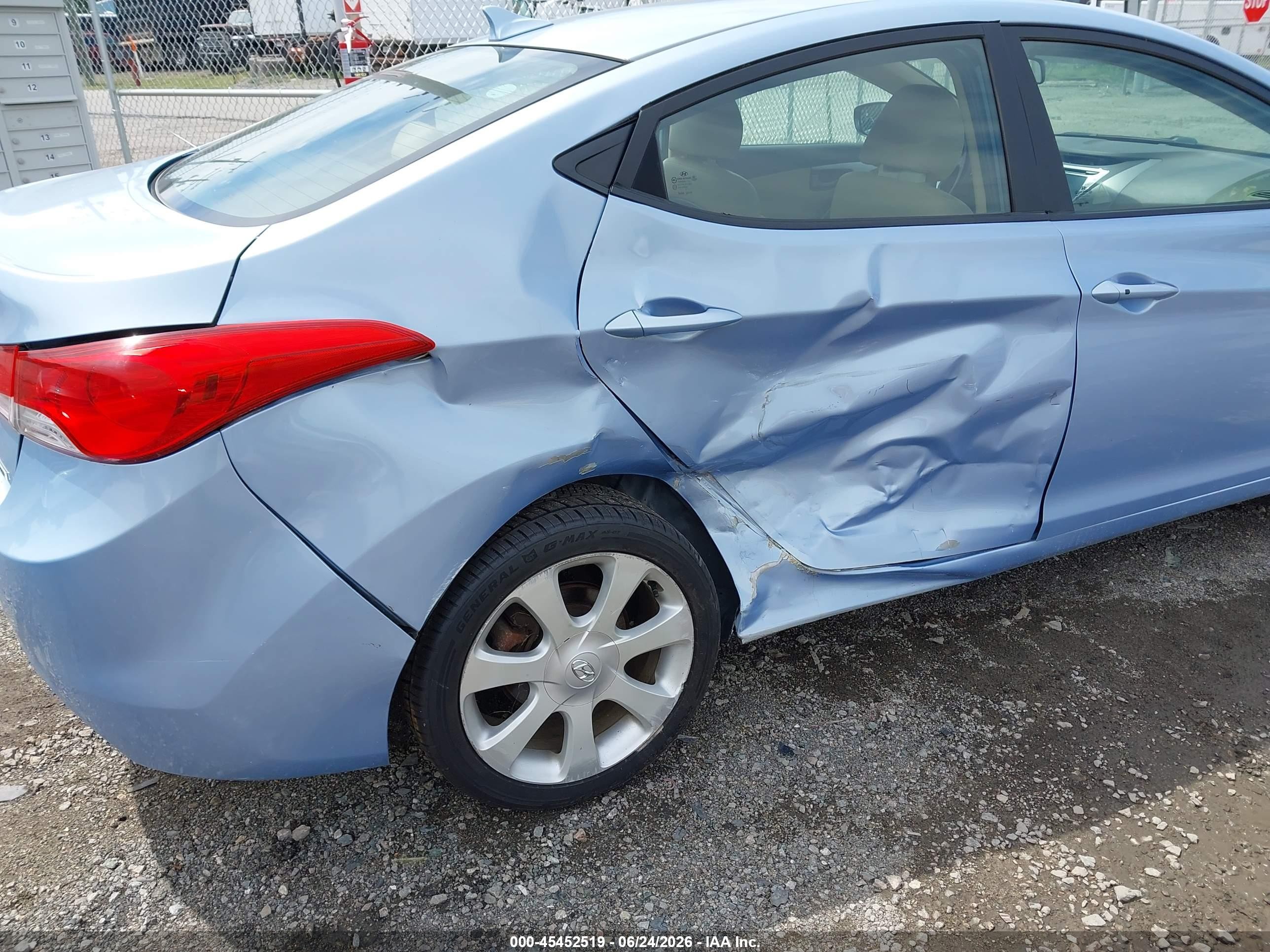 2011 Hyundai Elantra Limited (ulsan Plant) Blue vin: KMHDH4AE6BU098664