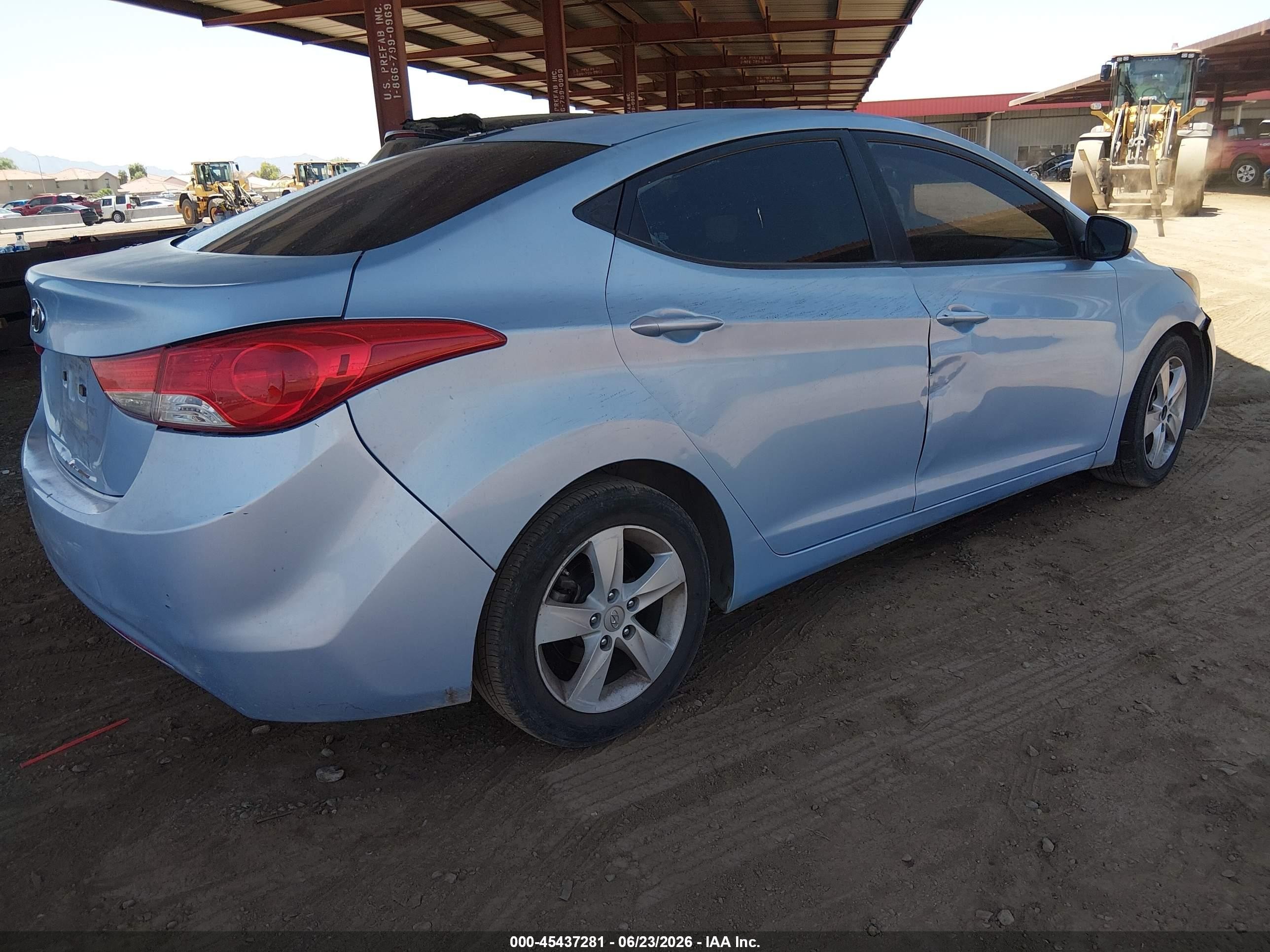 2011 Hyundai Elantra Gls (ulsan Plant) Light Blue vin: KMHDH4AE6BU109226