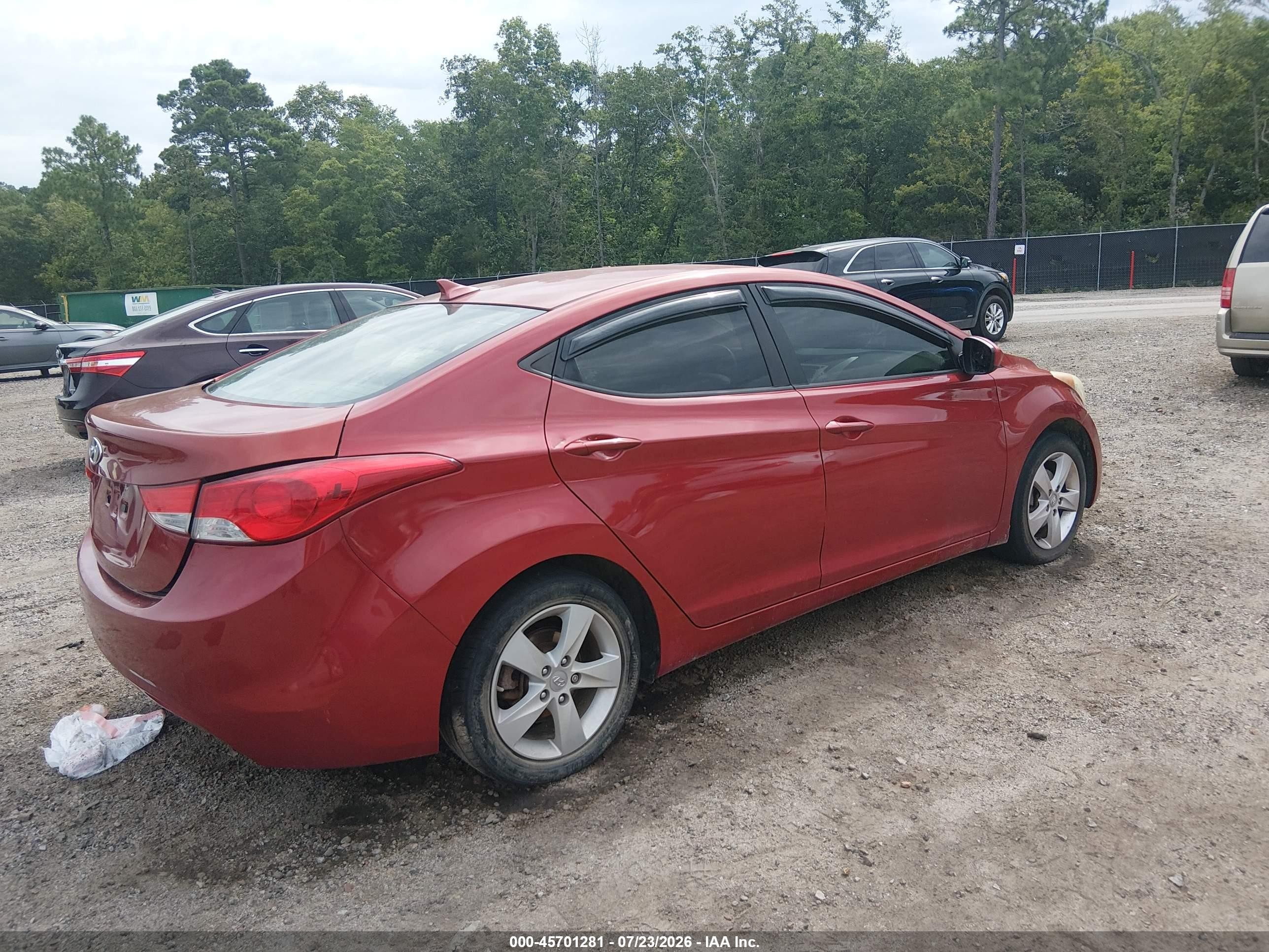 2011 Hyundai Elantra Gls (ulsan Plant) Orange vin: KMHDH4AE6BU109310