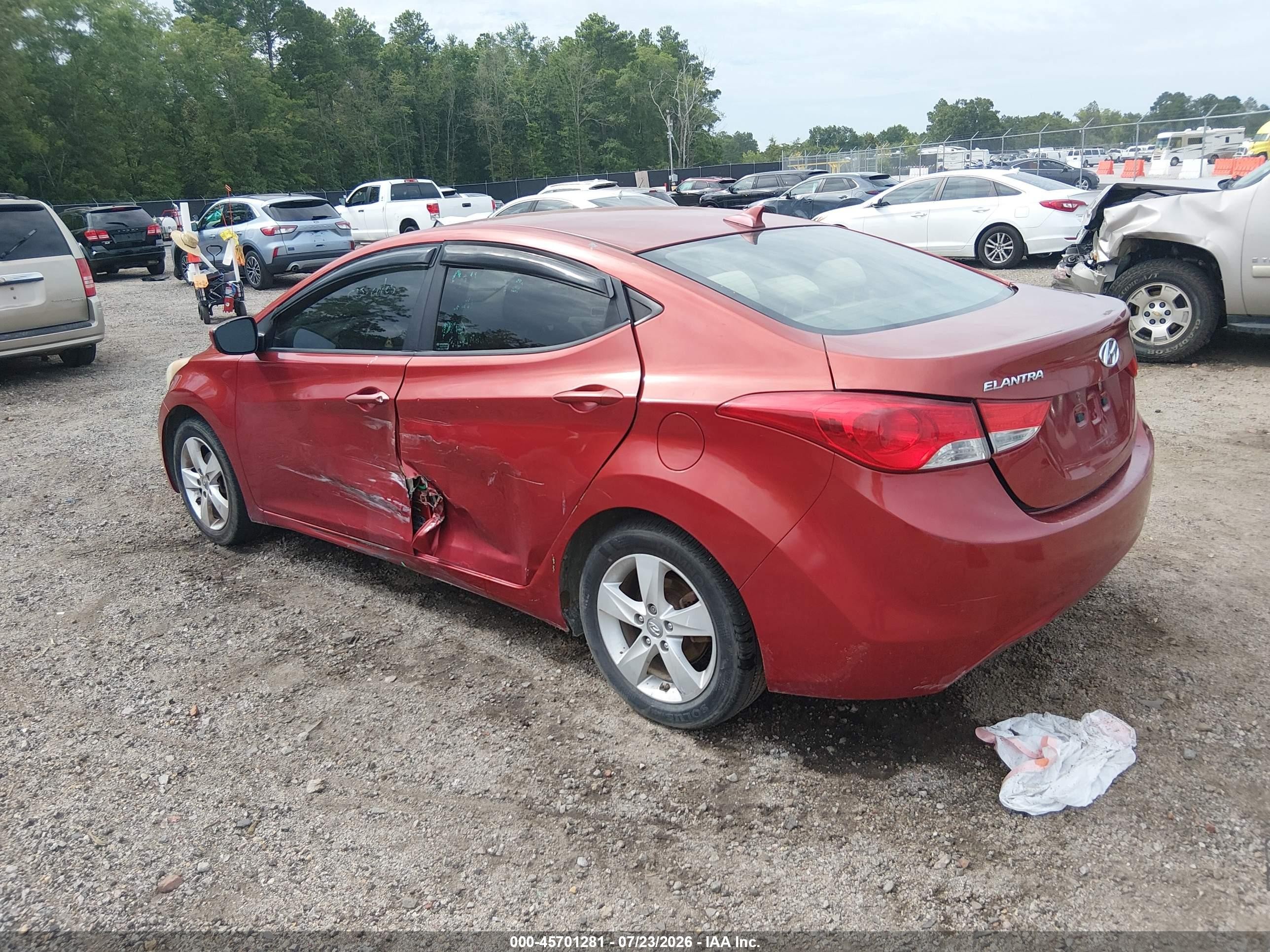 2011 Hyundai Elantra Gls (ulsan Plant) Orange vin: KMHDH4AE6BU109310