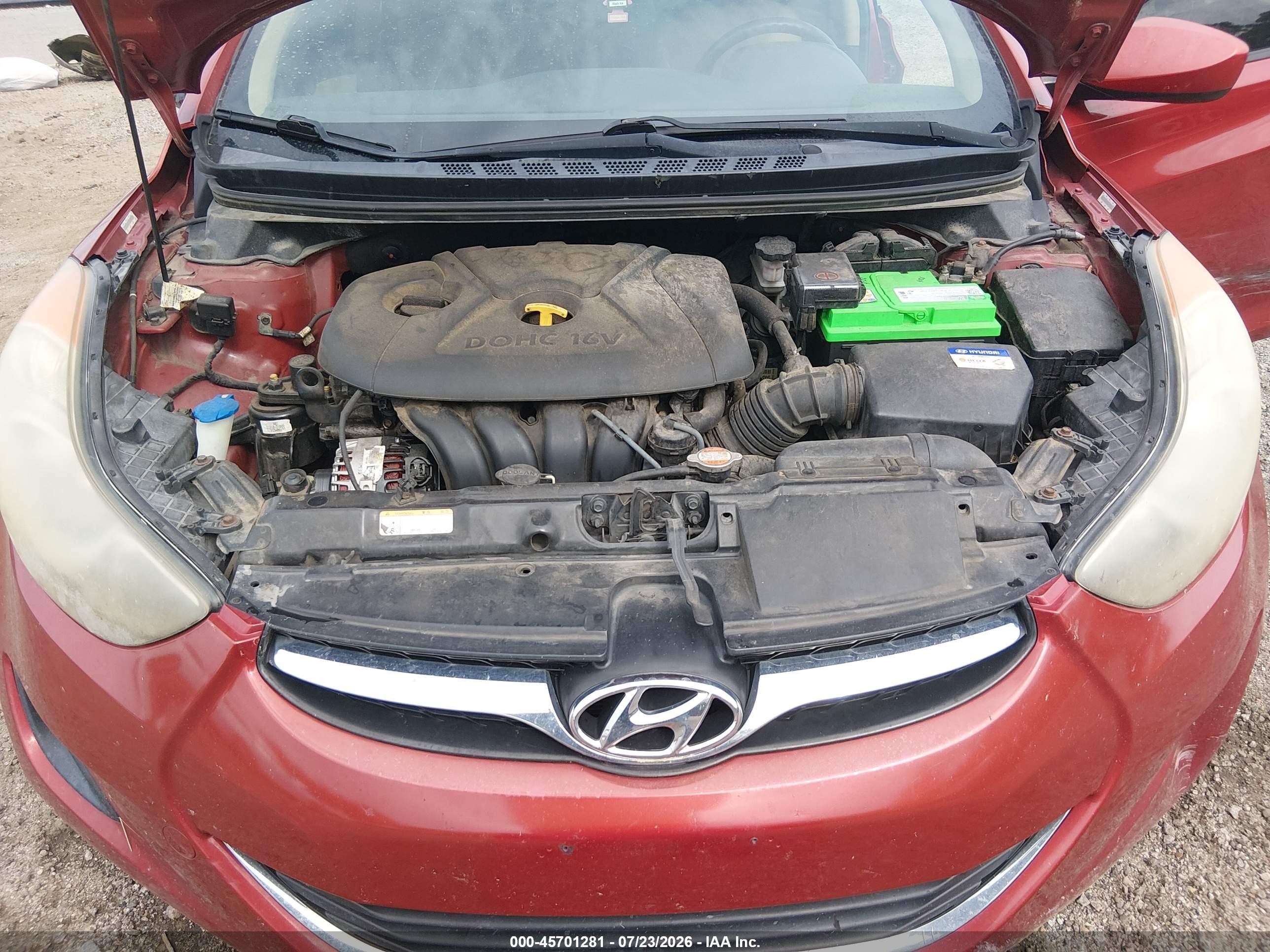 2011 Hyundai Elantra Gls (ulsan Plant) Orange vin: KMHDH4AE6BU109310