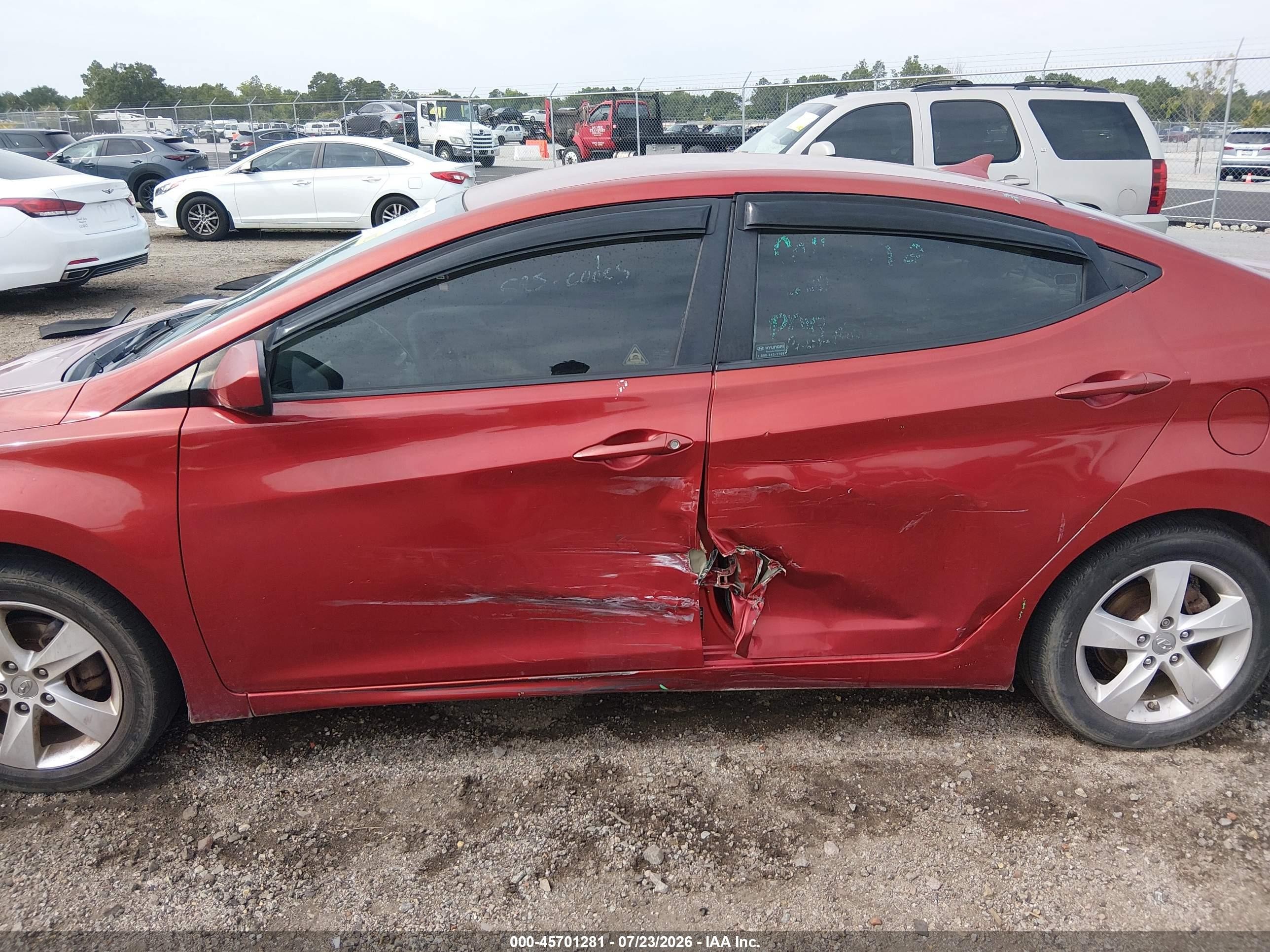 2011 Hyundai Elantra Gls (ulsan Plant) Orange vin: KMHDH4AE6BU109310
