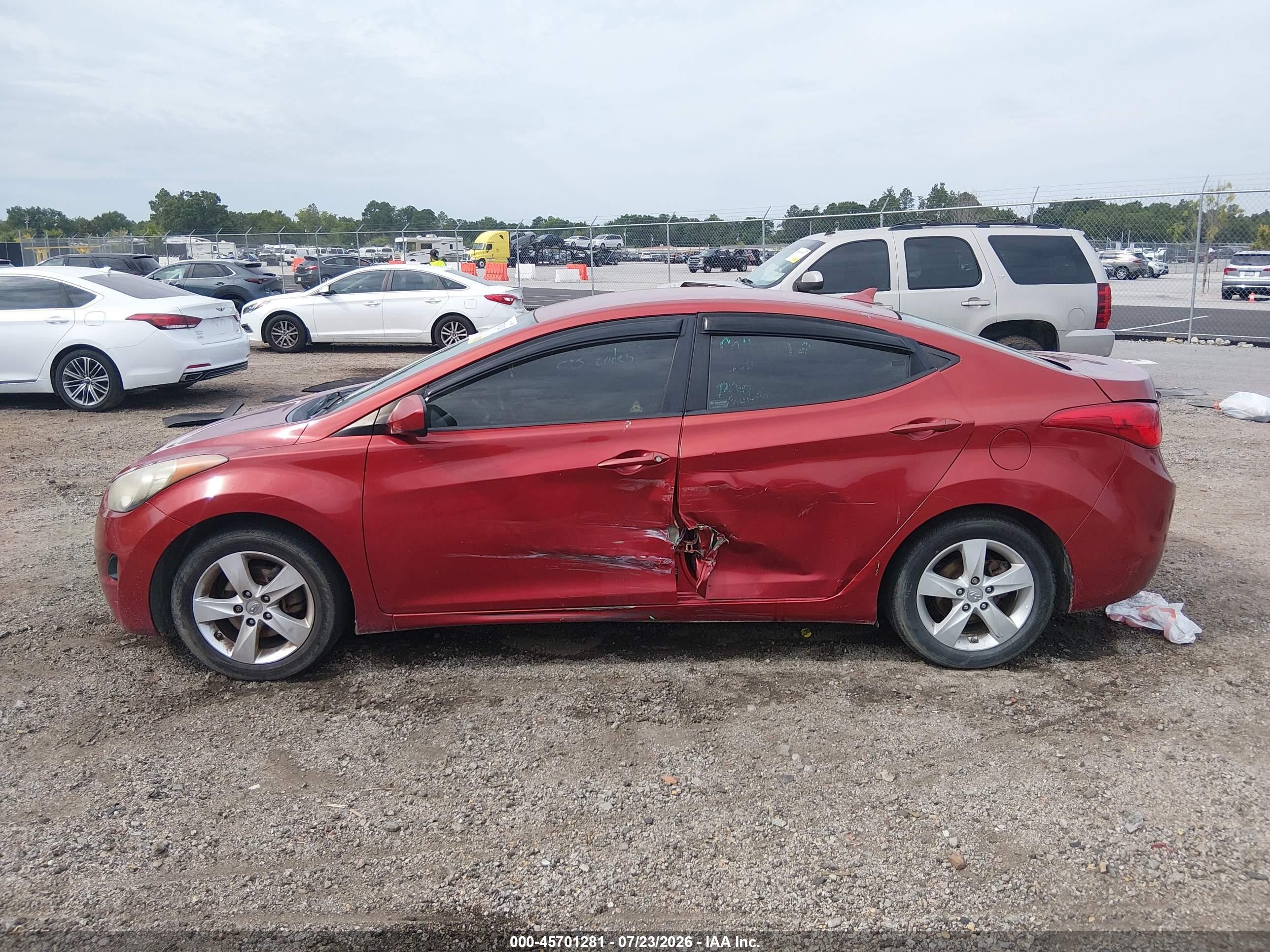 2011 Hyundai Elantra Gls (ulsan Plant) Orange vin: KMHDH4AE6BU109310