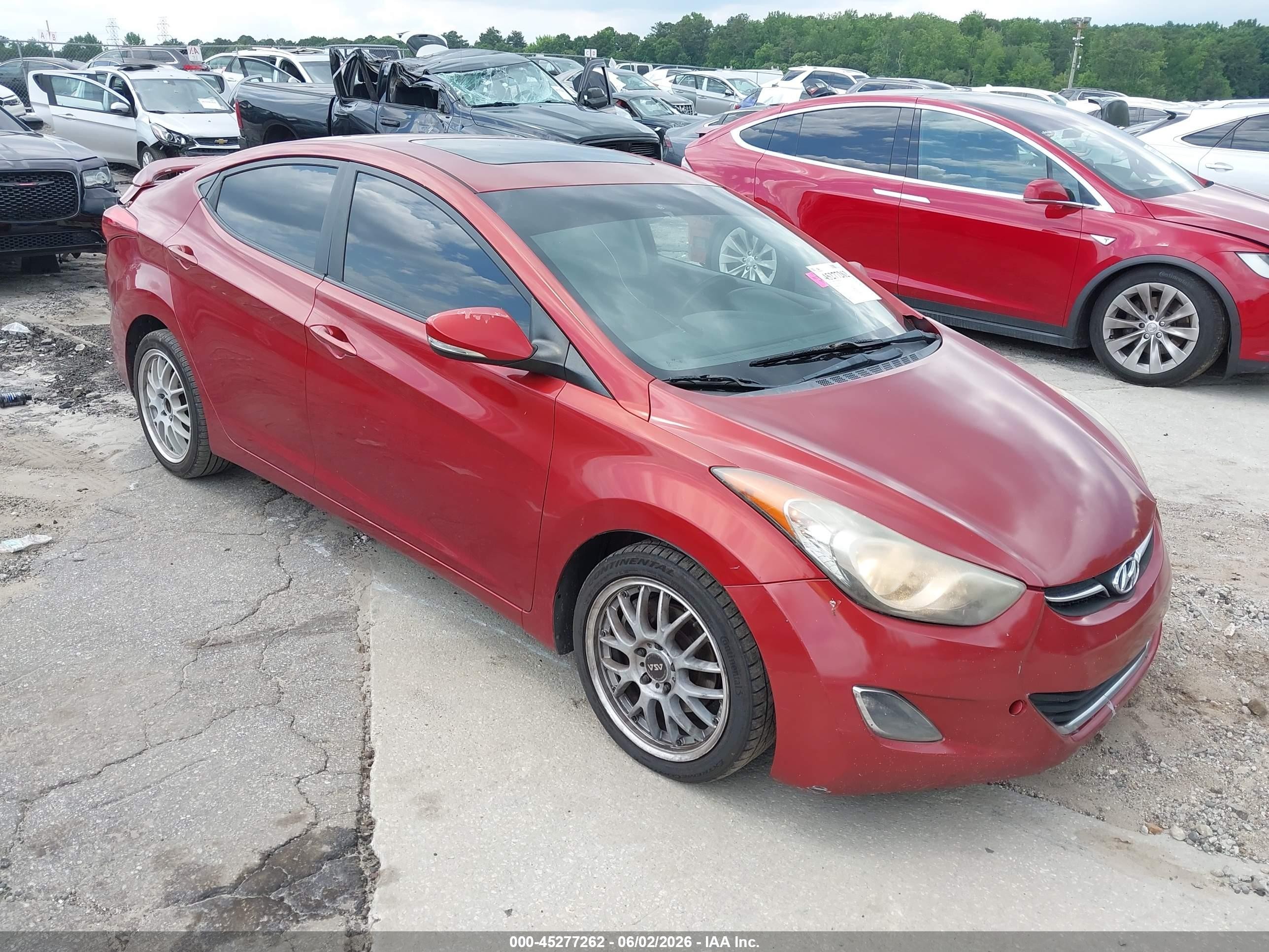 2011 Hyundai Elantra Limited (ulsan Plant) Burgundy vin: KMHDH4AE6BU112482