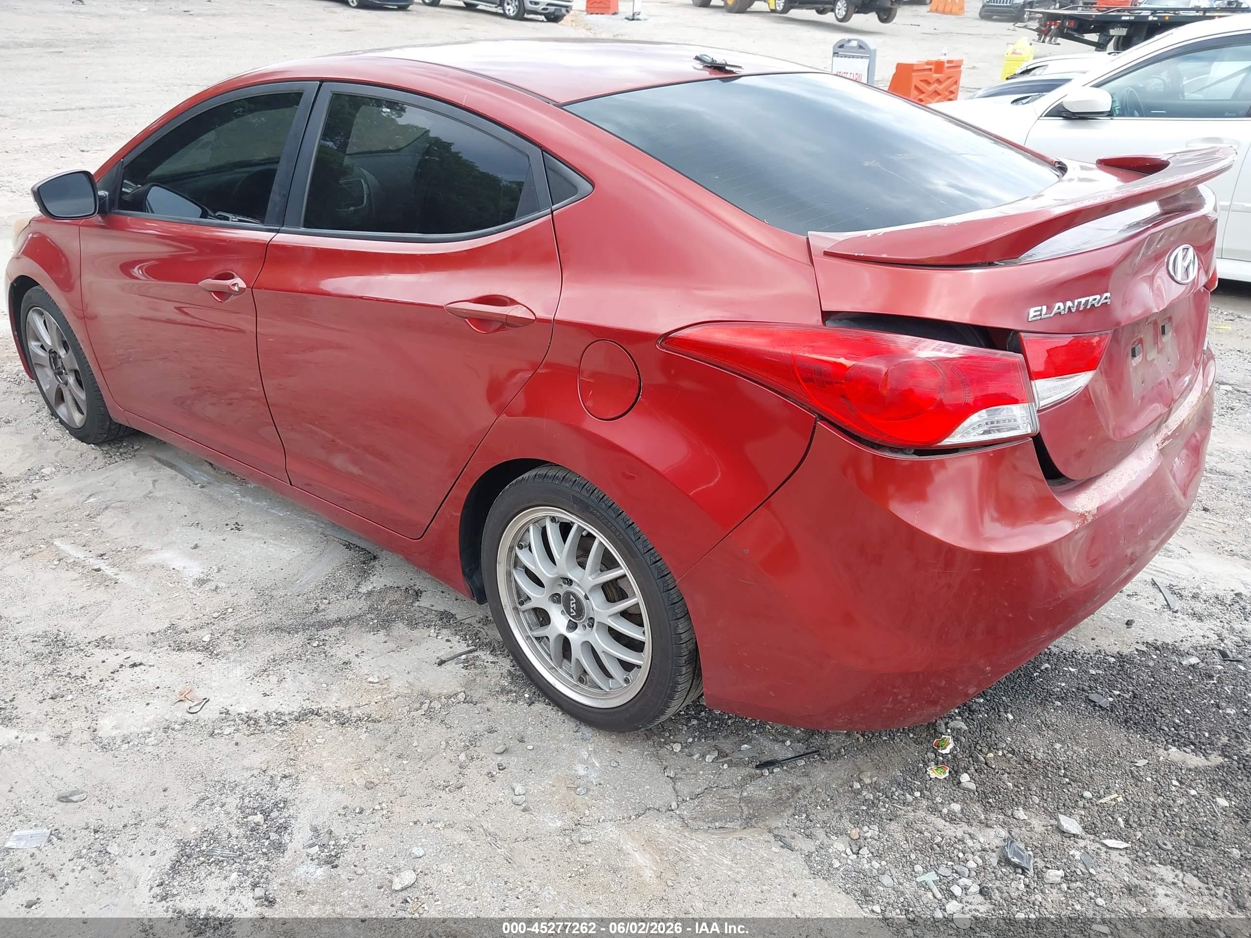 2011 Hyundai Elantra Limited (ulsan Plant) Burgundy vin: KMHDH4AE6BU112482