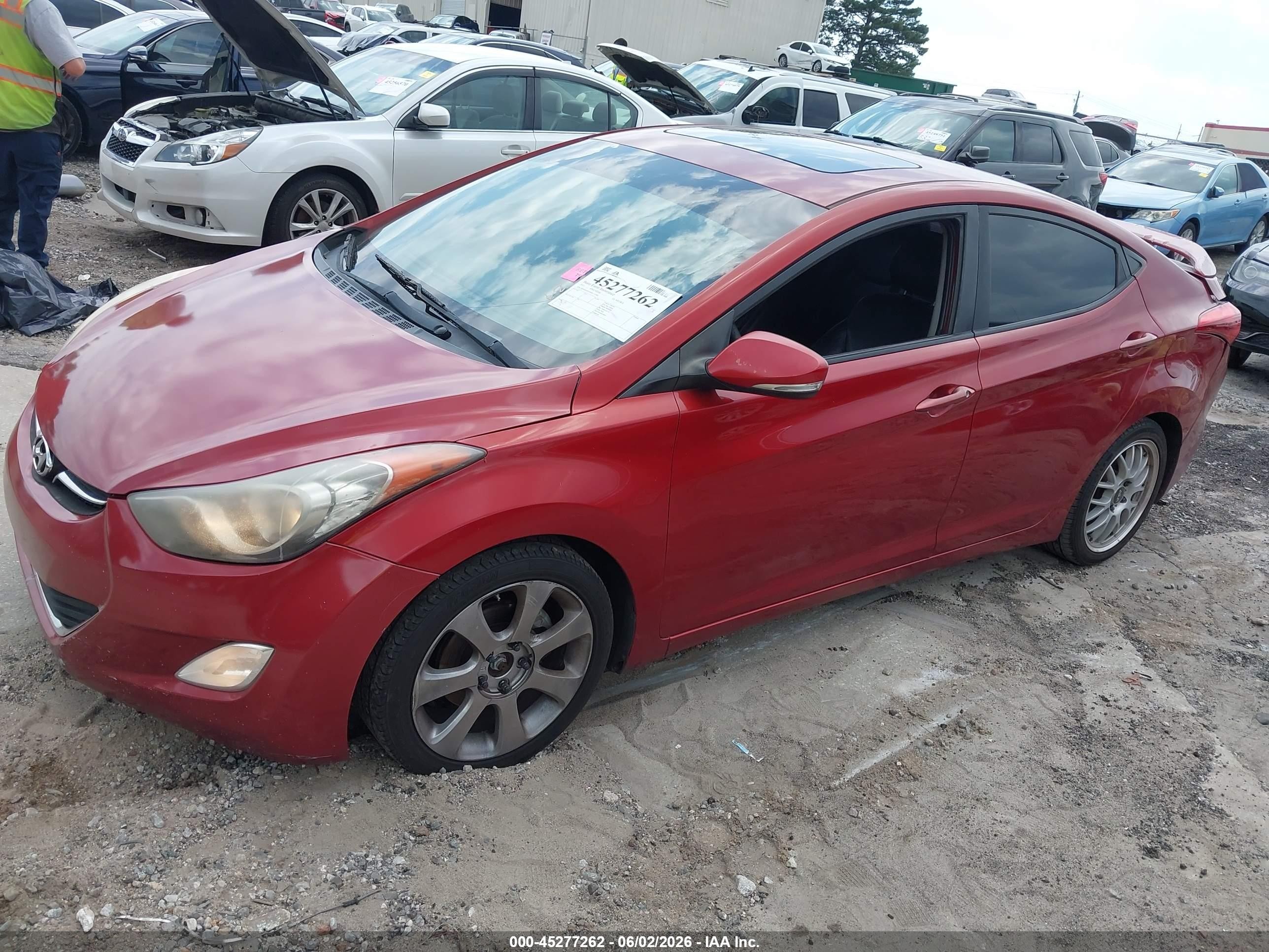 2011 Hyundai Elantra Limited (ulsan Plant) Burgundy vin: KMHDH4AE6BU112482