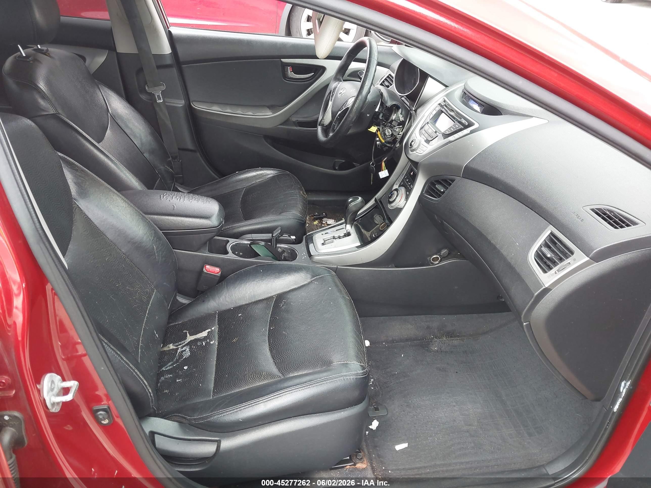 2011 Hyundai Elantra Limited (ulsan Plant) Burgundy vin: KMHDH4AE6BU112482