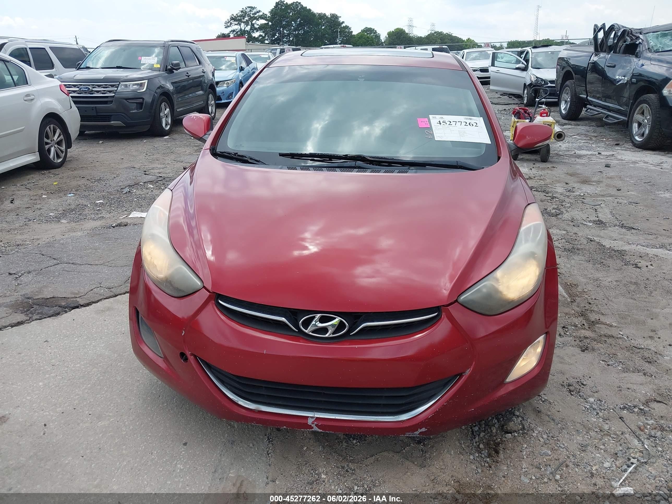 2011 Hyundai Elantra Limited (ulsan Plant) Burgundy vin: KMHDH4AE6BU112482