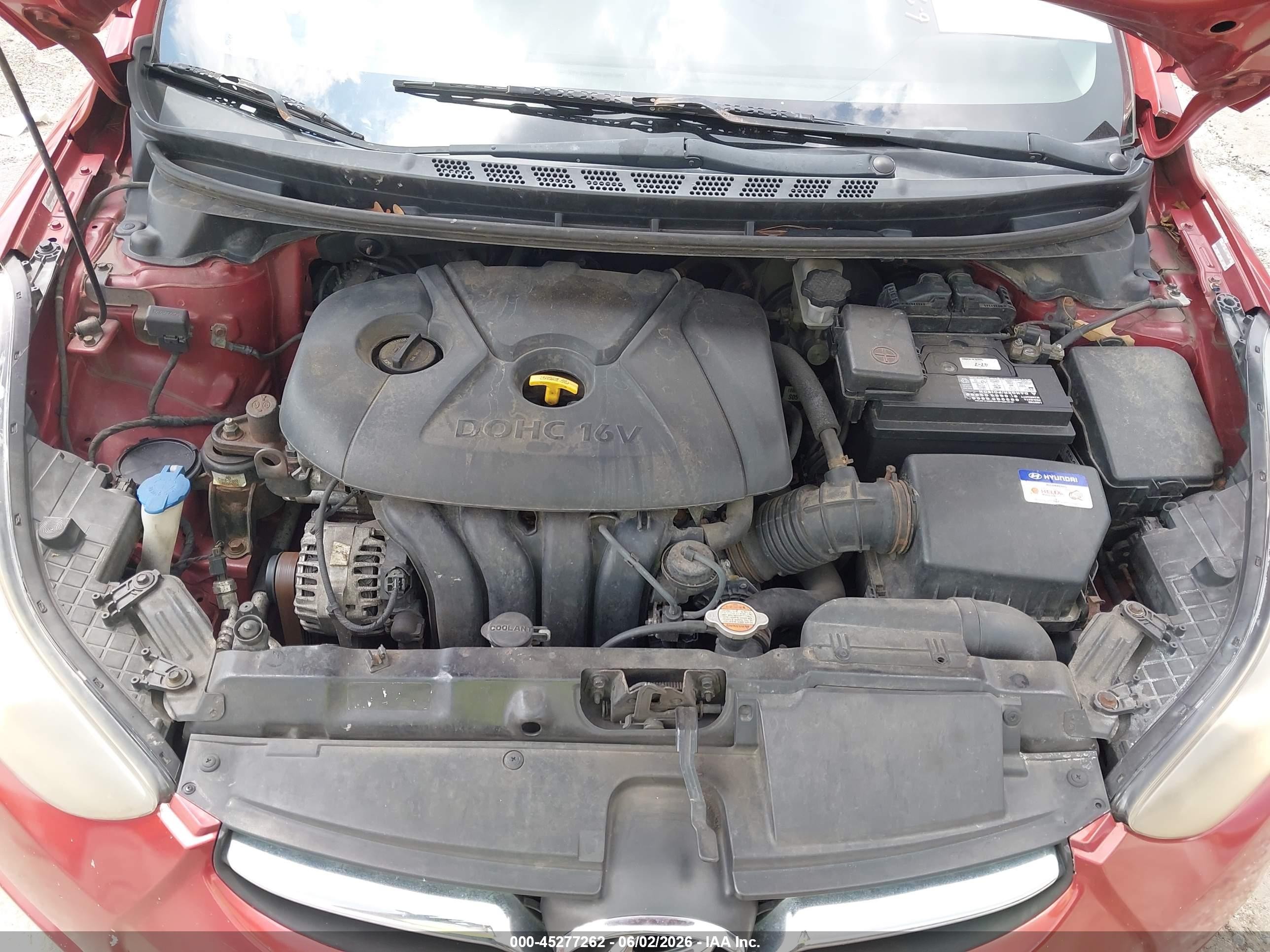 2011 Hyundai Elantra Limited (ulsan Plant) Burgundy vin: KMHDH4AE6BU112482