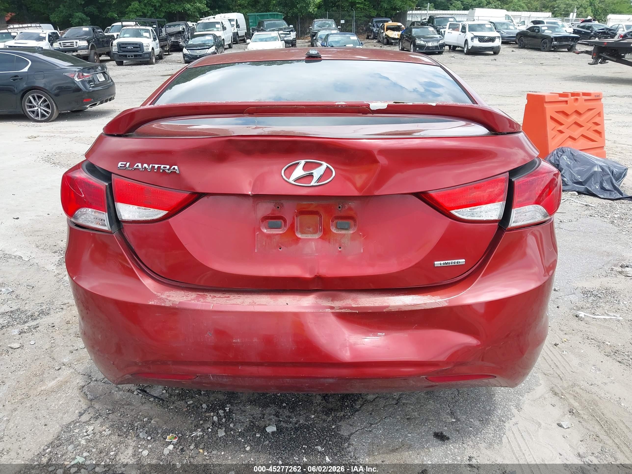2011 Hyundai Elantra Limited (ulsan Plant) Burgundy vin: KMHDH4AE6BU112482