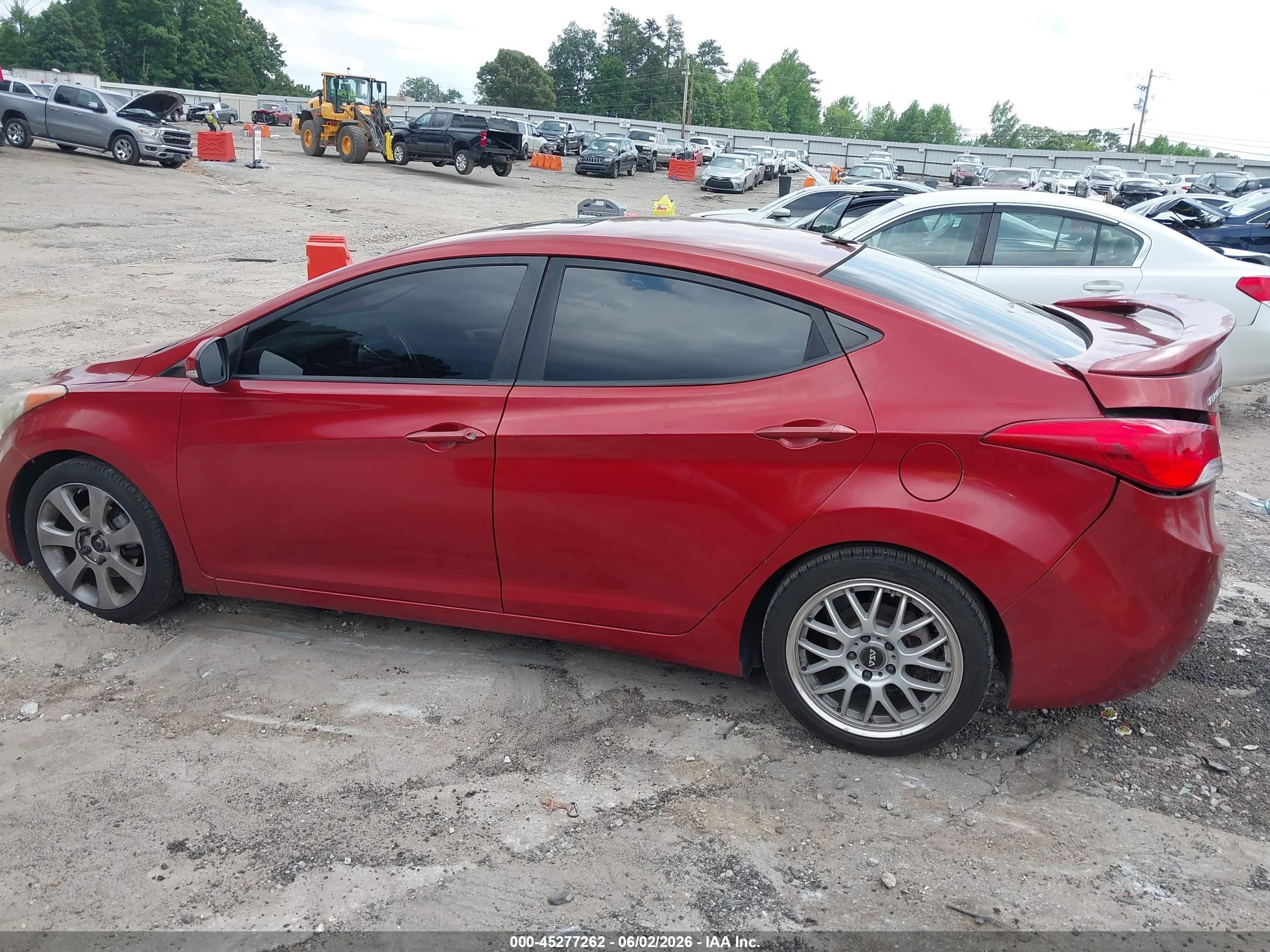 2011 Hyundai Elantra Limited (ulsan Plant) Burgundy vin: KMHDH4AE6BU112482