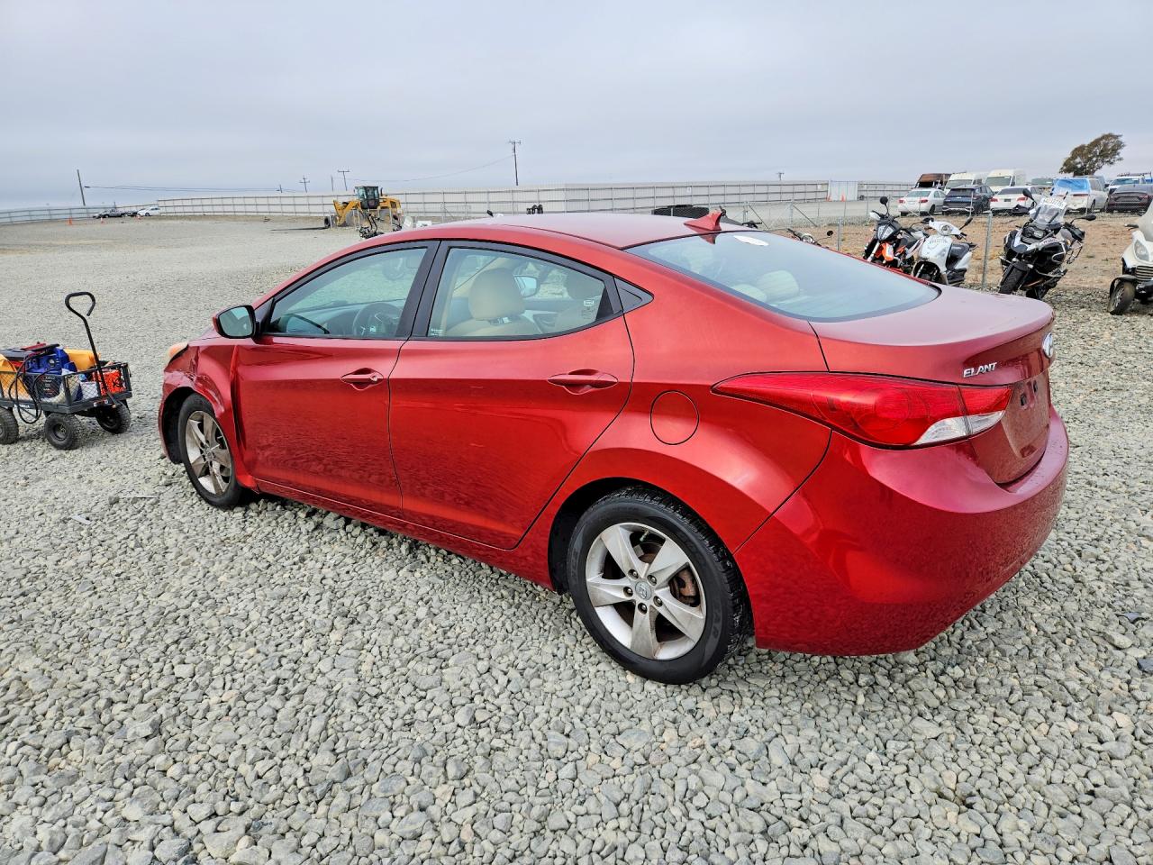 2011 Hyundai Elantra Gls Red vin: KMHDH4AE6BU132571