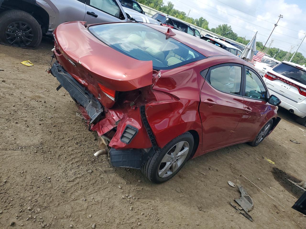 2011 Hyundai Elantra Gls Red vin: KMHDH4AE6BU132652