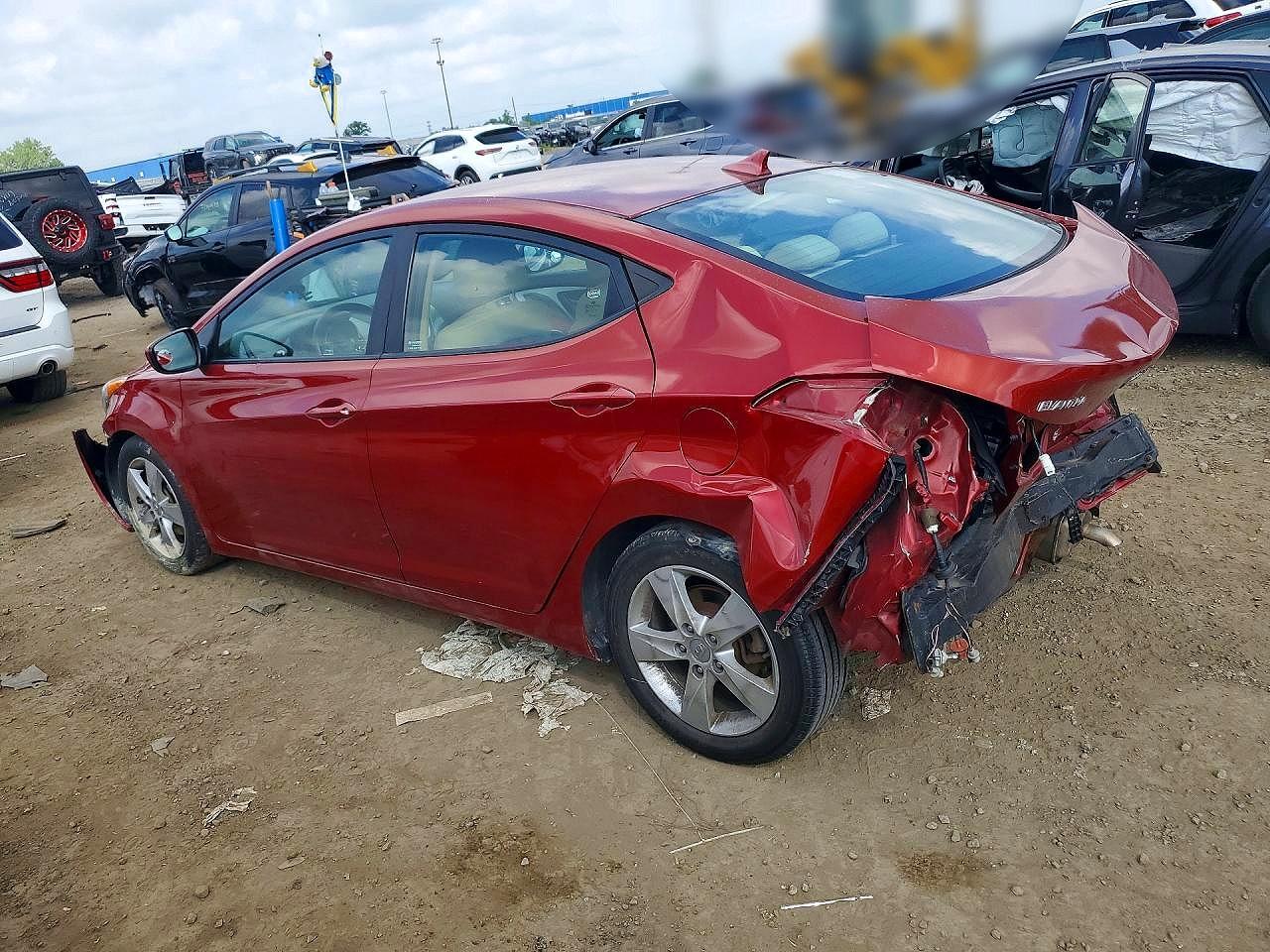 2011 Hyundai Elantra Gls Red vin: KMHDH4AE6BU132652