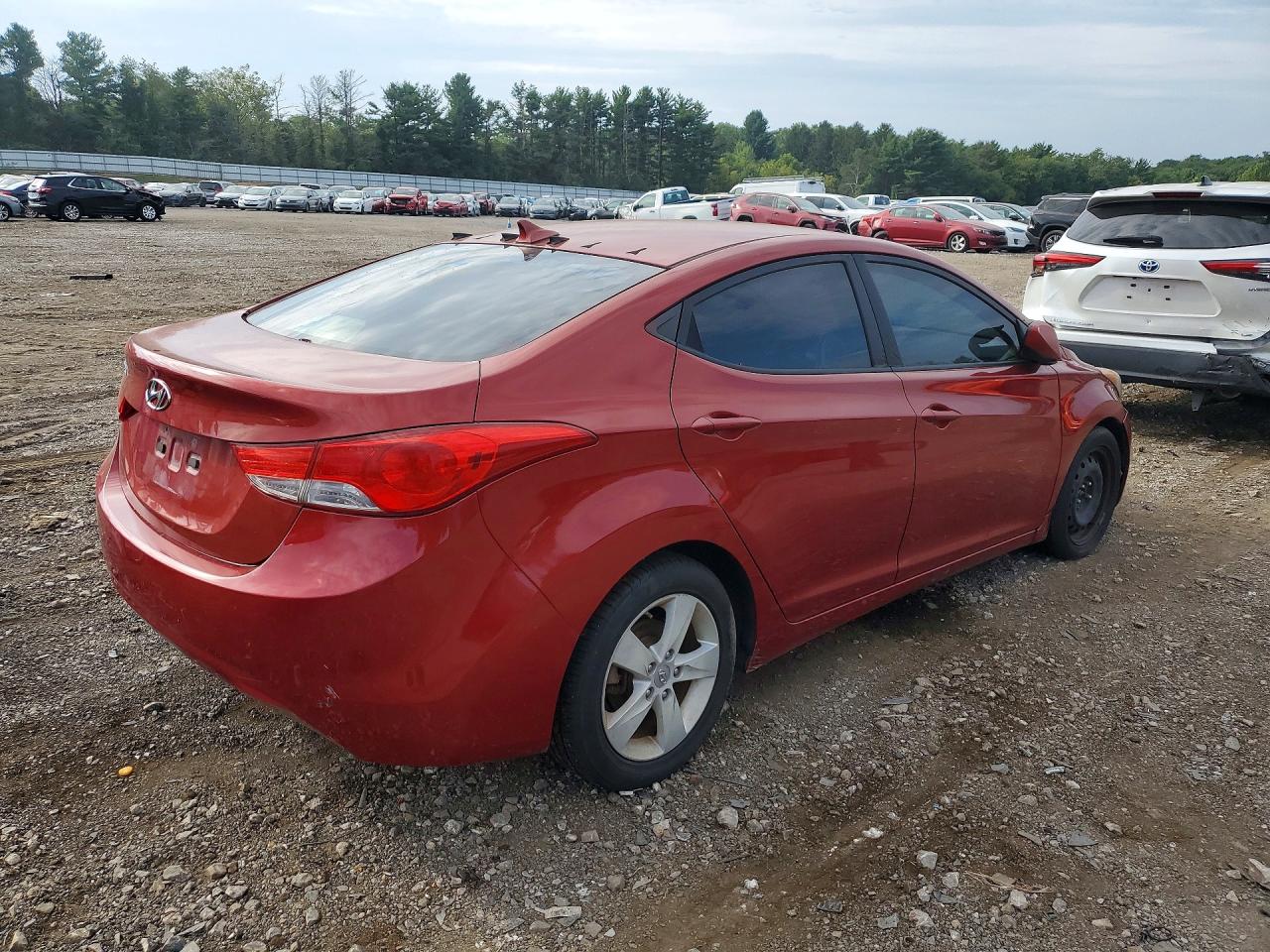 2011 Hyundai Elantra Gls Red vin: KMHDH4AE6BU137124