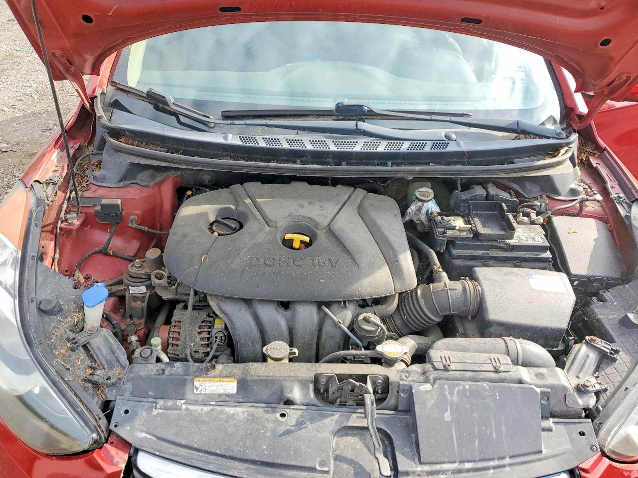 2011 Hyundai Elantra Gls Red vin: KMHDH4AE6BU137124