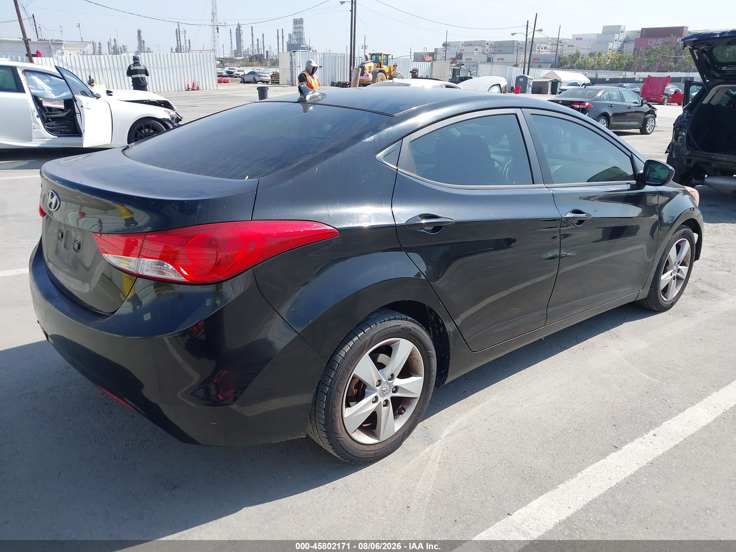 2011 Hyundai Elantra Gls (ulsan Plant) Черный vin: KMHDH4AE6BU152092