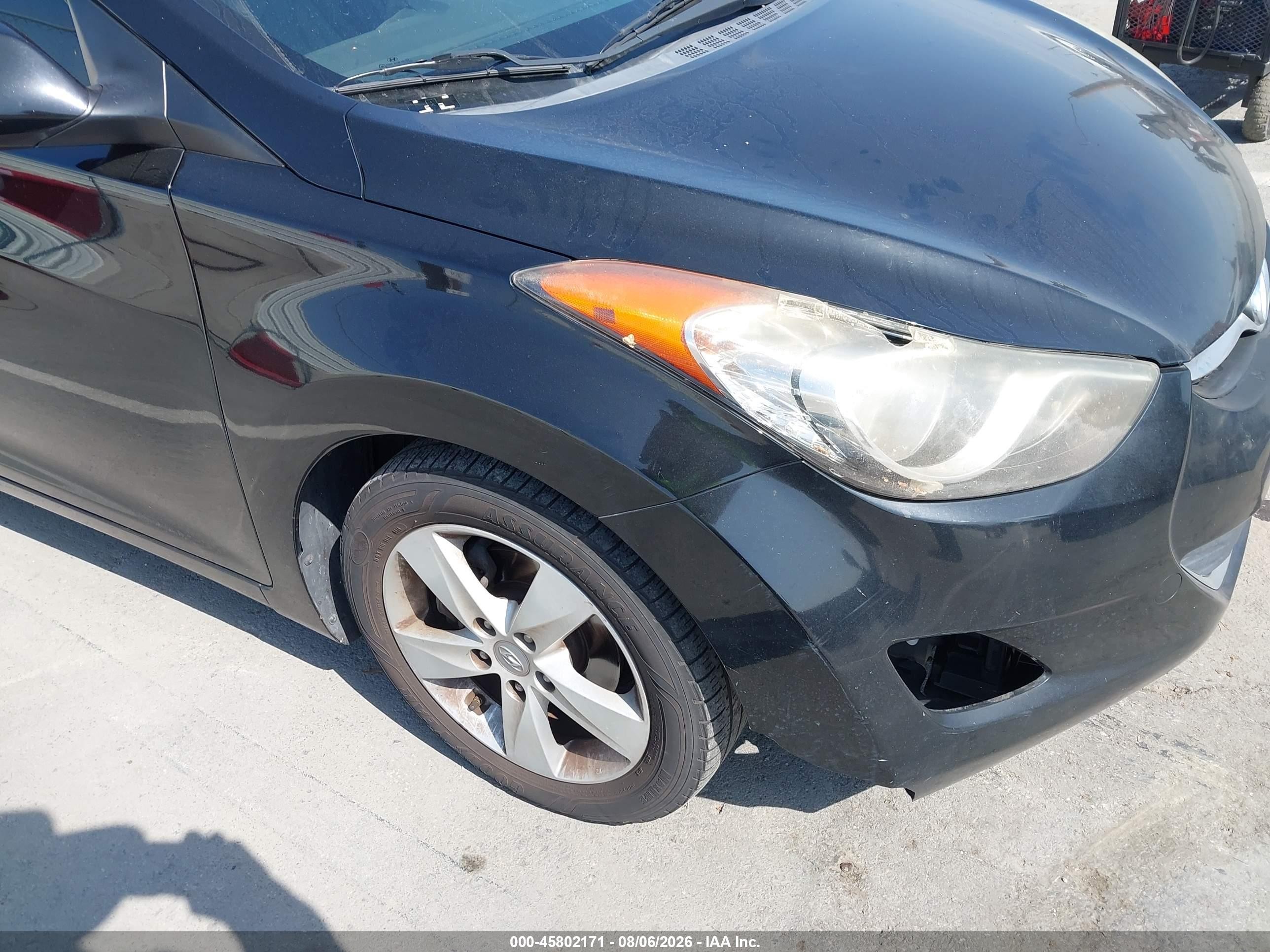 2011 Hyundai Elantra Gls (ulsan Plant) Черный vin: KMHDH4AE6BU152092
