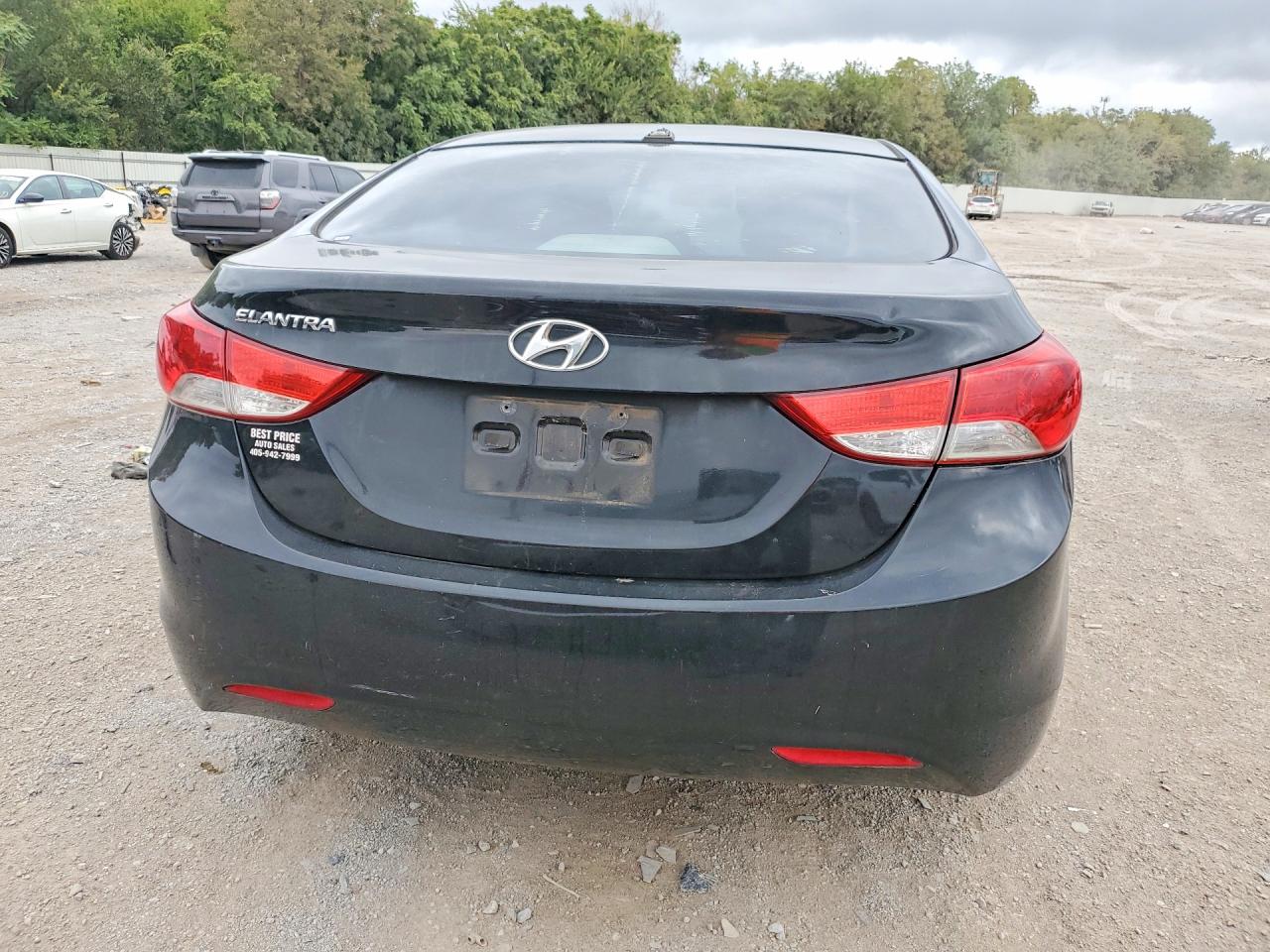 2012 Hyundai Elantra Gls Black vin: KMHDH4AE6CU176121