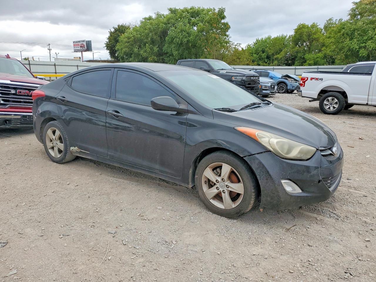 2012 Hyundai Elantra Gls Black vin: KMHDH4AE6CU176121