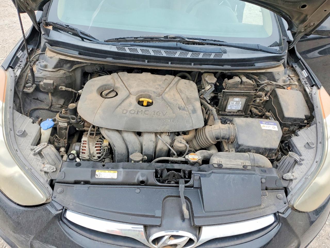 2012 Hyundai Elantra Gls Black vin: KMHDH4AE6CU176121