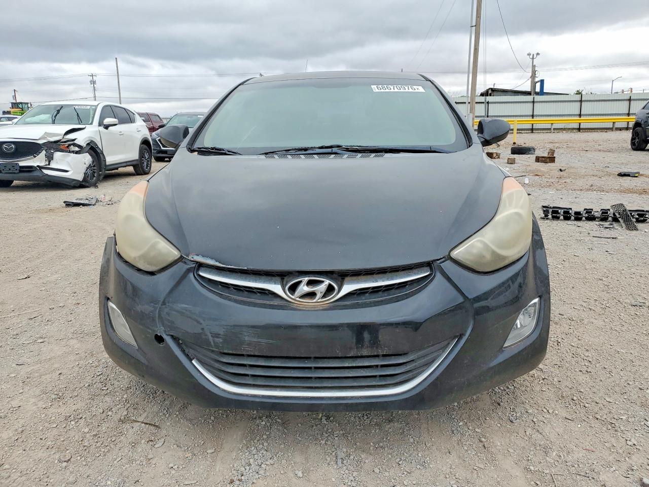 2012 Hyundai Elantra Gls Black vin: KMHDH4AE6CU176121